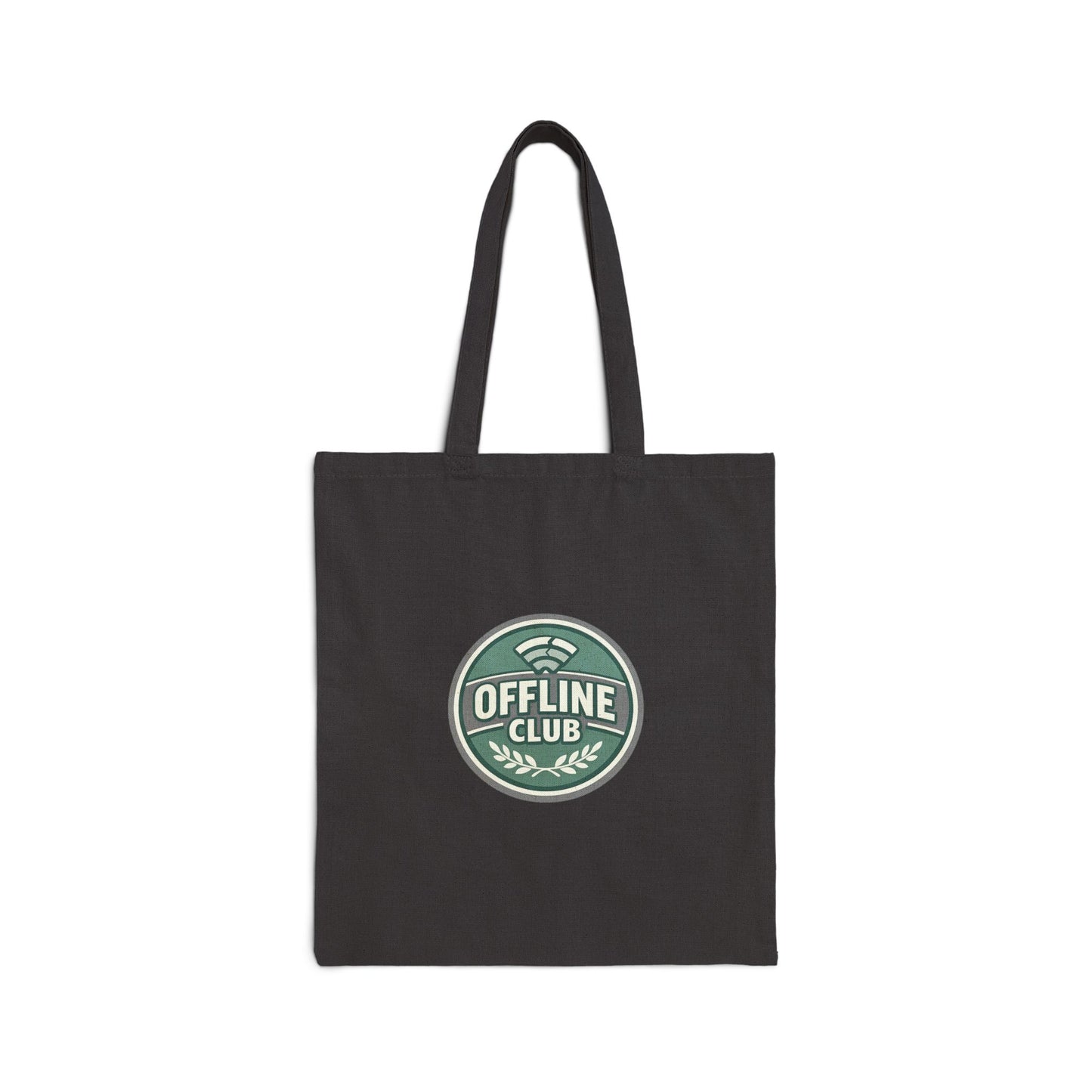 Offline Club badge tote | Cotton Canvas Tote, digital detox emblem