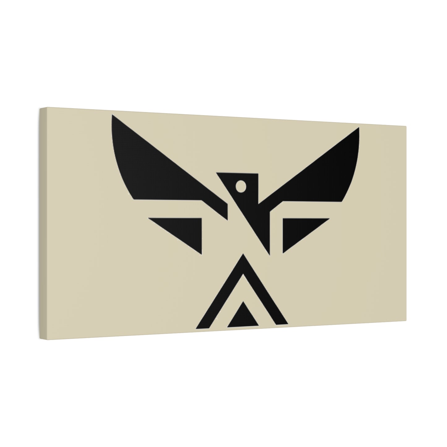 Minimalist Geometric Eagle Canvas Print — Modern Native-Inspired Wall Art