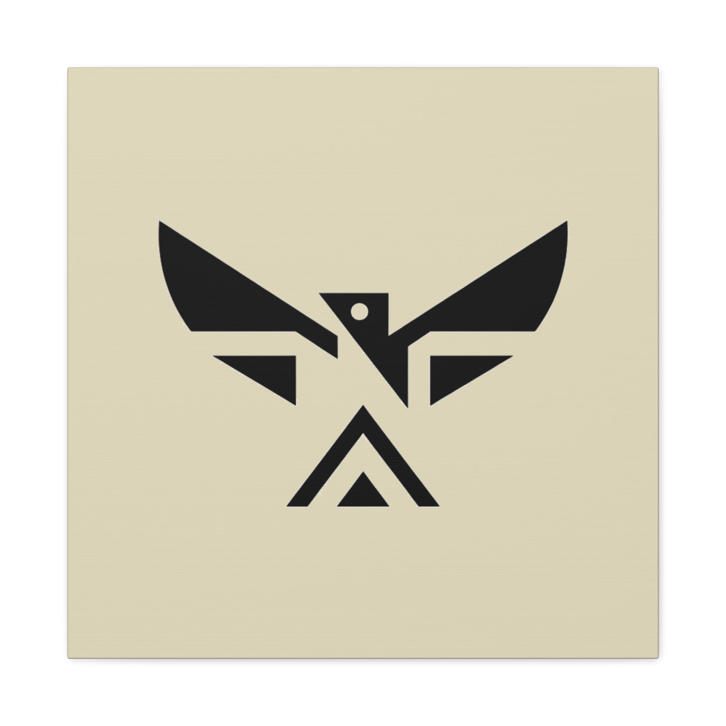 Minimalist Geometric Eagle Canvas Print — Modern Native-Inspired Wall Art