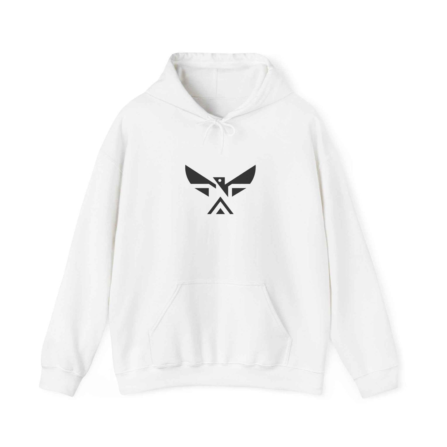 Minimal Geometric Eagle Hoodie — Modern Monochrome Logo Sweatshirt