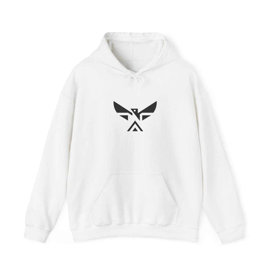 Minimal Geometric Eagle Hoodie — Modern Monochrome Logo Sweatshirt