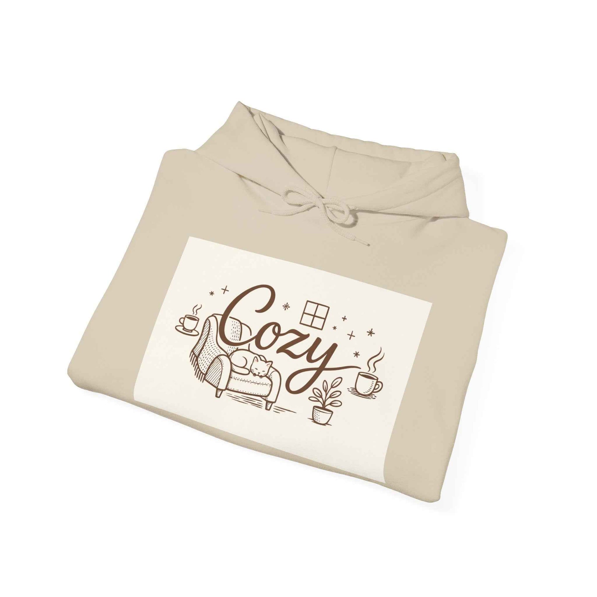 Cozy Home Hoodie — 'Cozy' Armchair & Hot Cocoa Comfort Pullover
