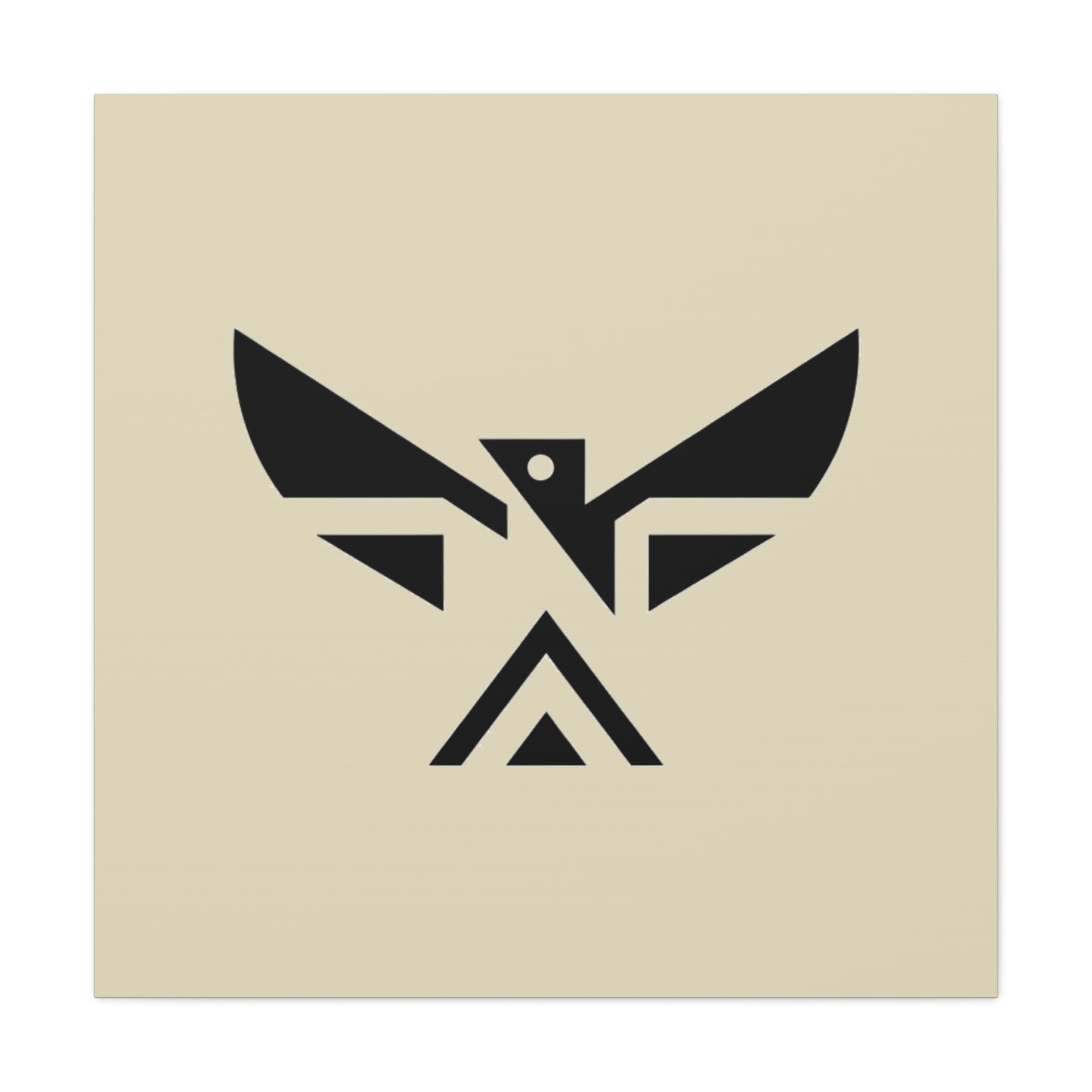 Minimalist Geometric Eagle Canvas Print — Modern Native-Inspired Wall Art