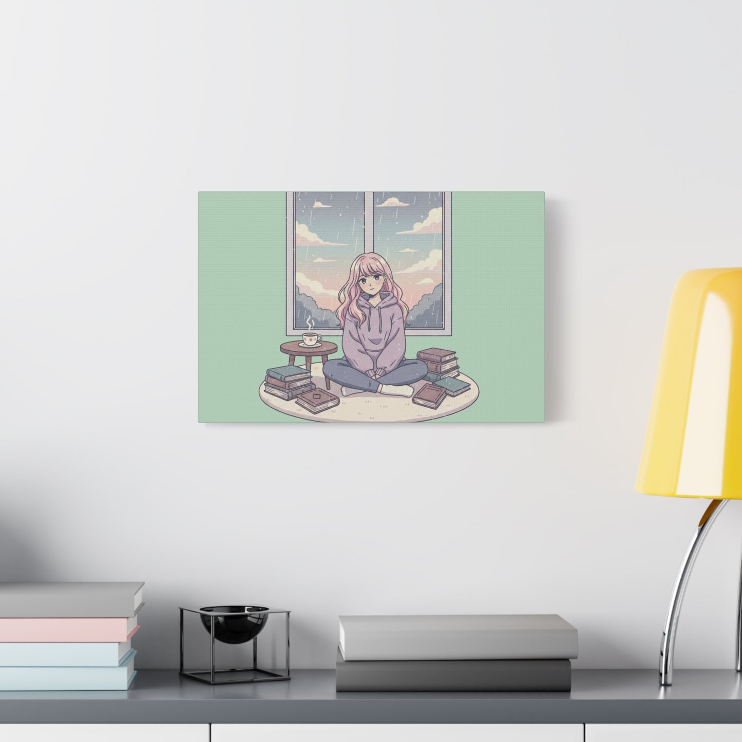 Cozy Girl Reading Wall Art — Matte Stretched Canvas
