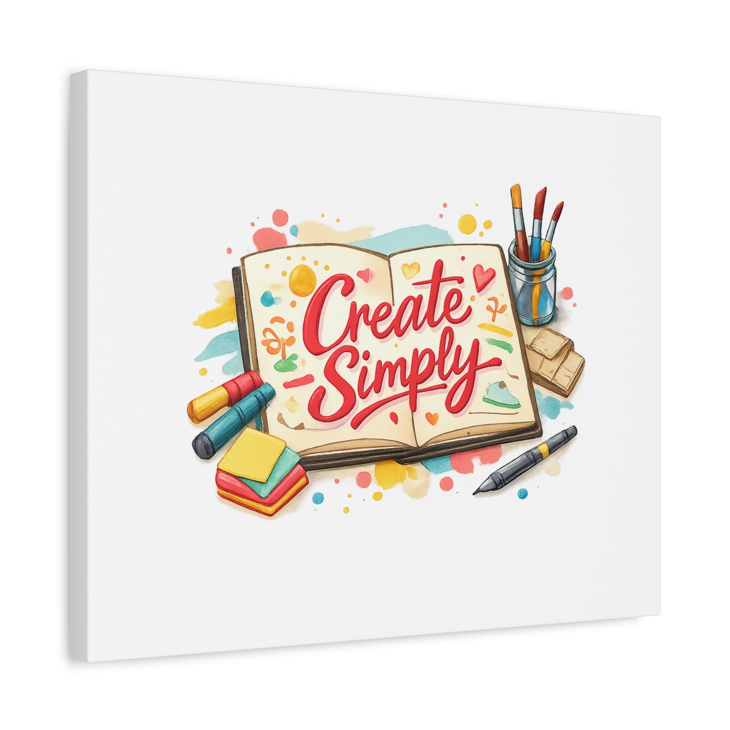 Create Simply Notebook Art Canvas | handmade marker aesthetic, hand-drawn doodle
