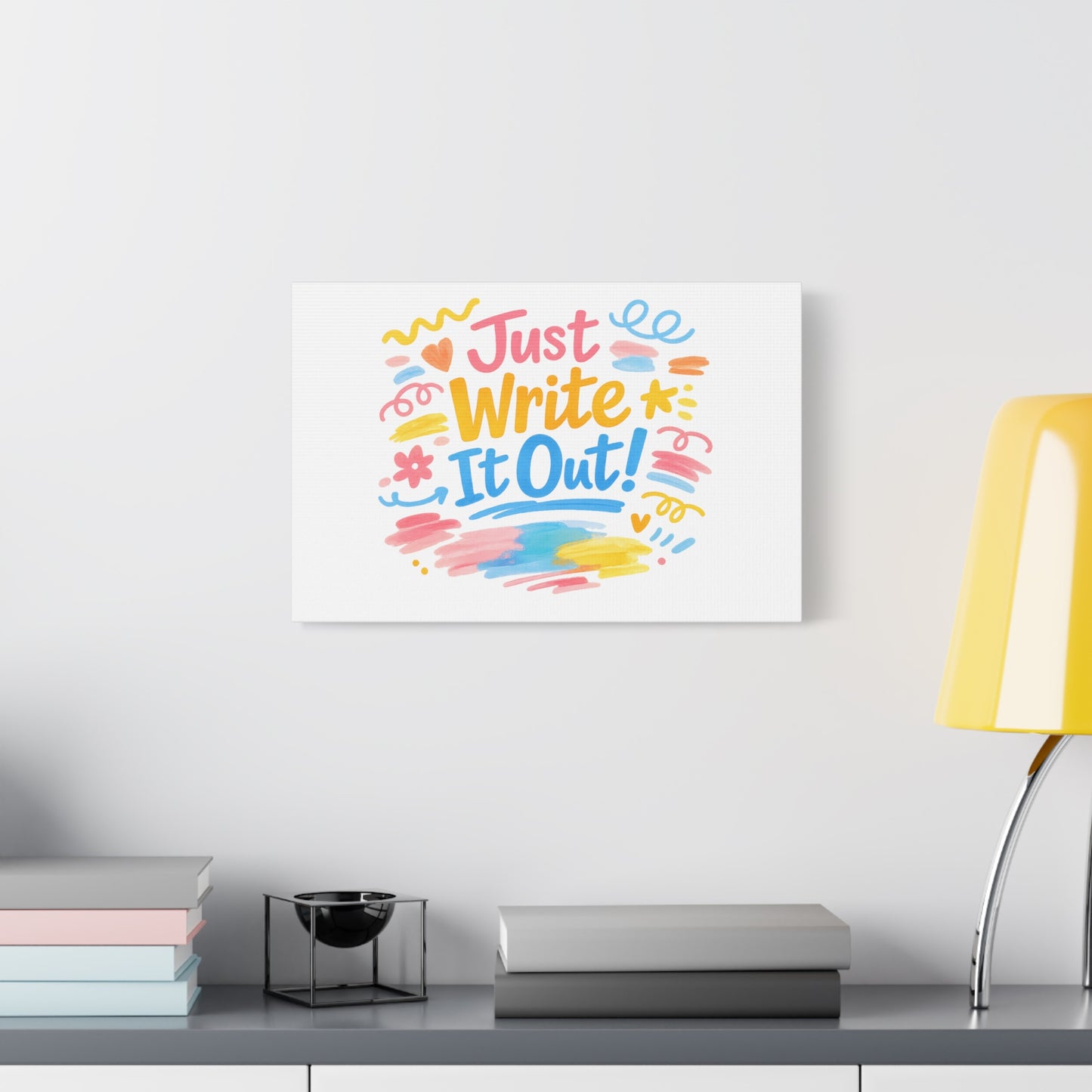 Just Write It Out! Canvas | handmade marker aesthetic, doodle art