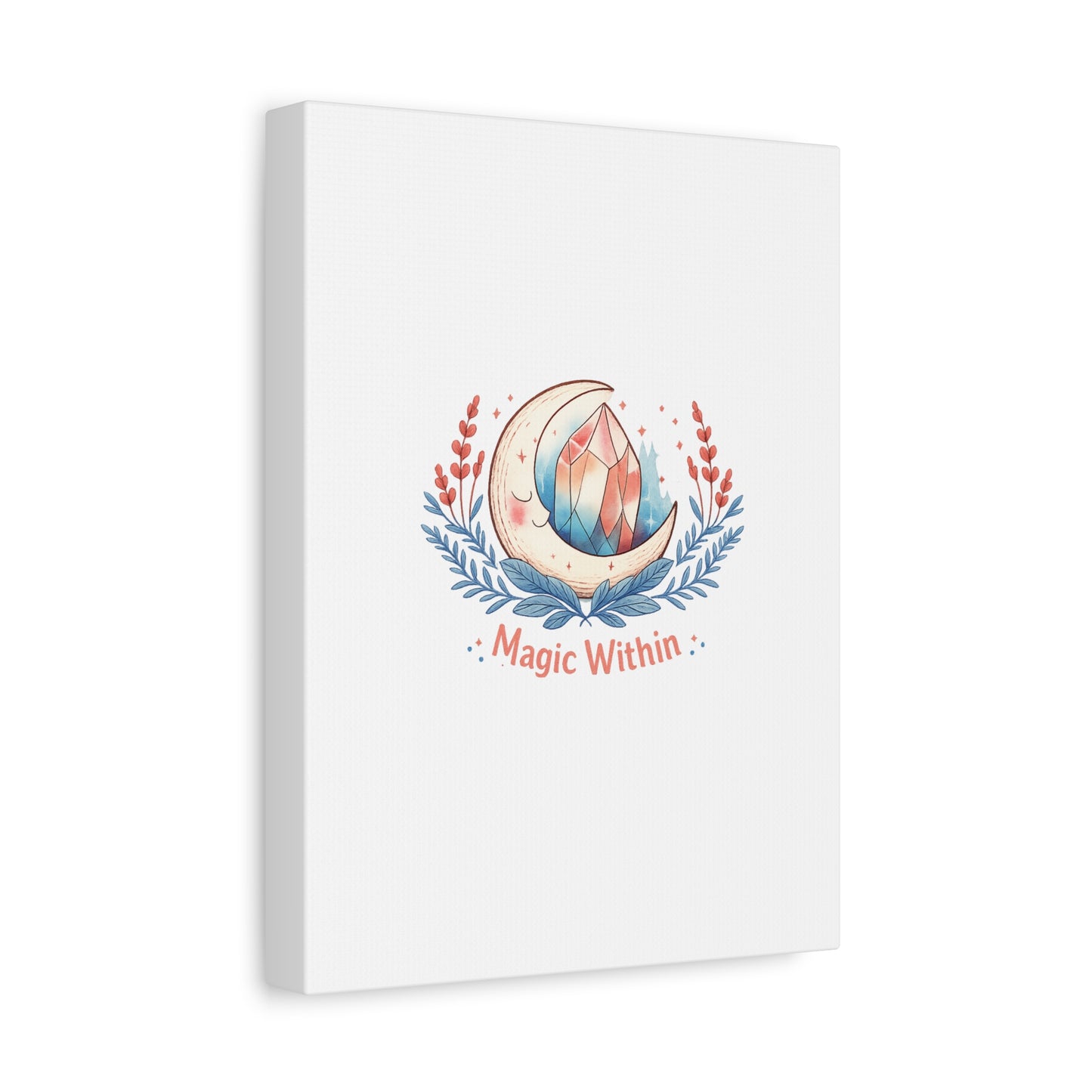 Magic Within Moon Crystal Canvas | witchcore, moon phase, crystals