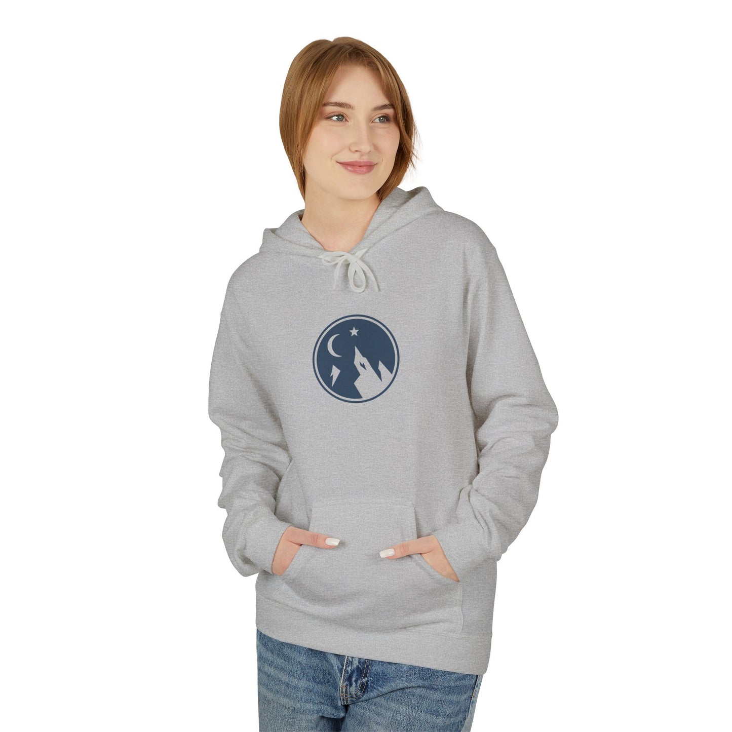 Hoodie — Minimal Mountain Moon Logo Pullover