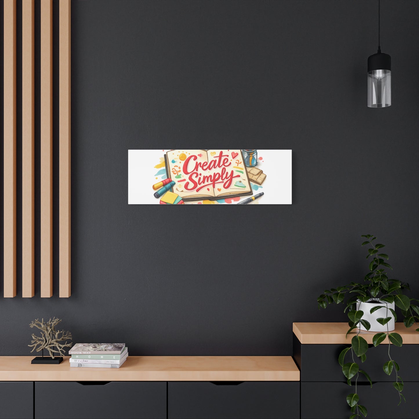 Create Simply Notebook Art Canvas | handmade marker aesthetic, hand-drawn doodle