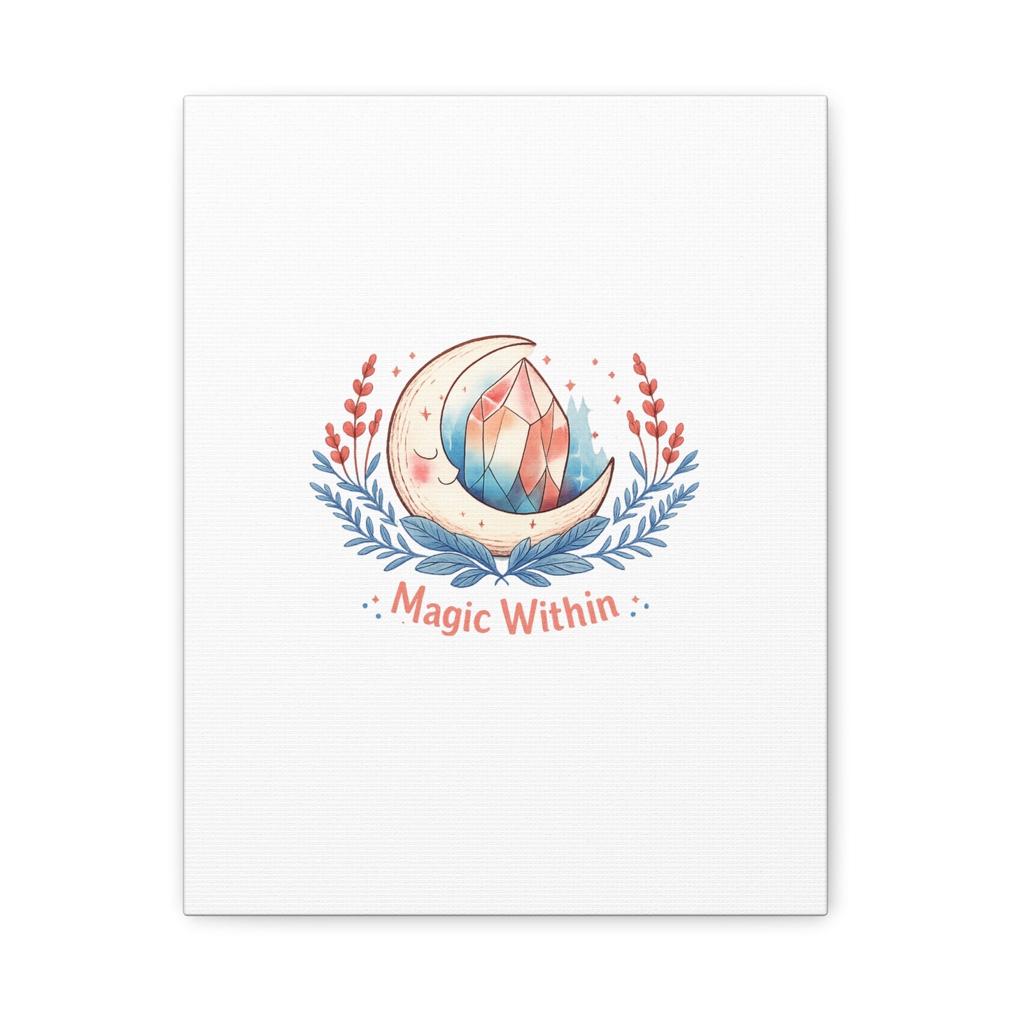 Magic Within Moon Crystal Canvas | witchcore, moon phase, crystals