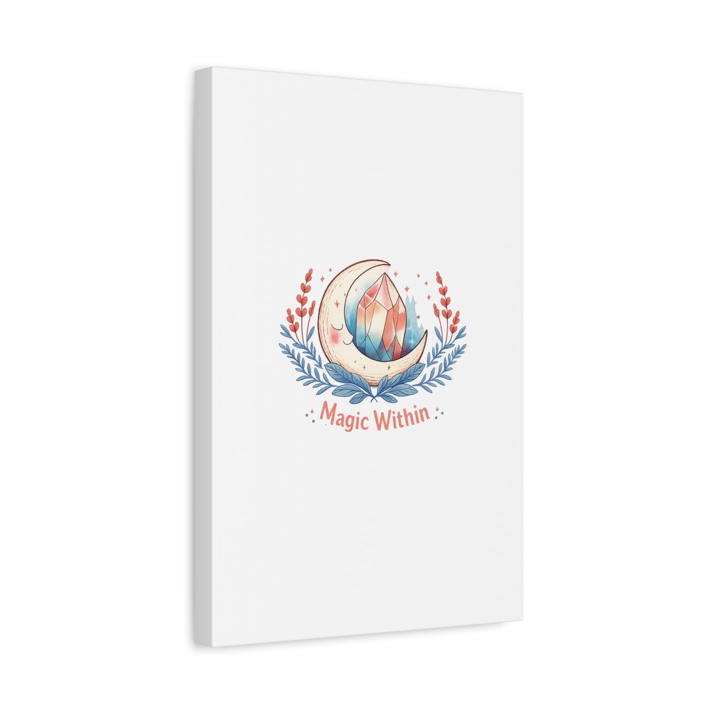 Magic Within Moon Crystal Canvas | witchcore, moon phase, crystals