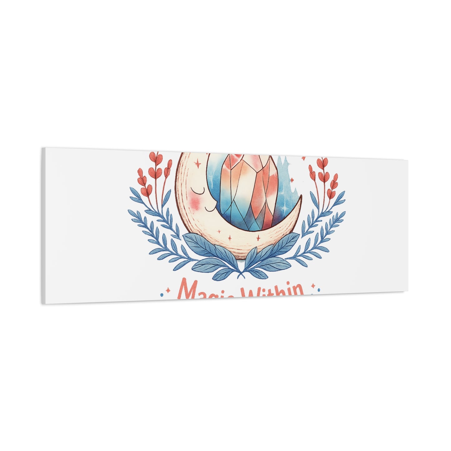 Magic Within Moon Crystal Canvas | witchcore, moon phase, crystals
