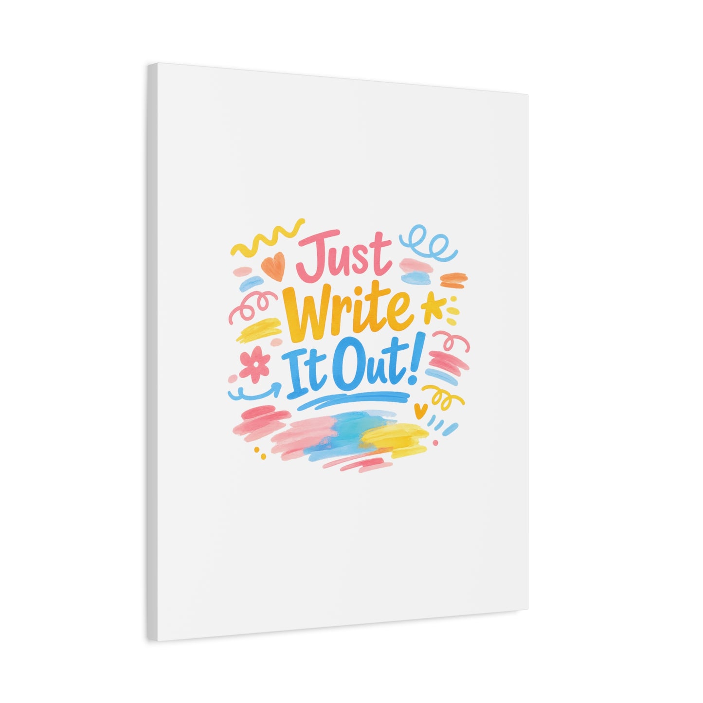 Just Write It Out! Canvas | handmade marker aesthetic, doodle art