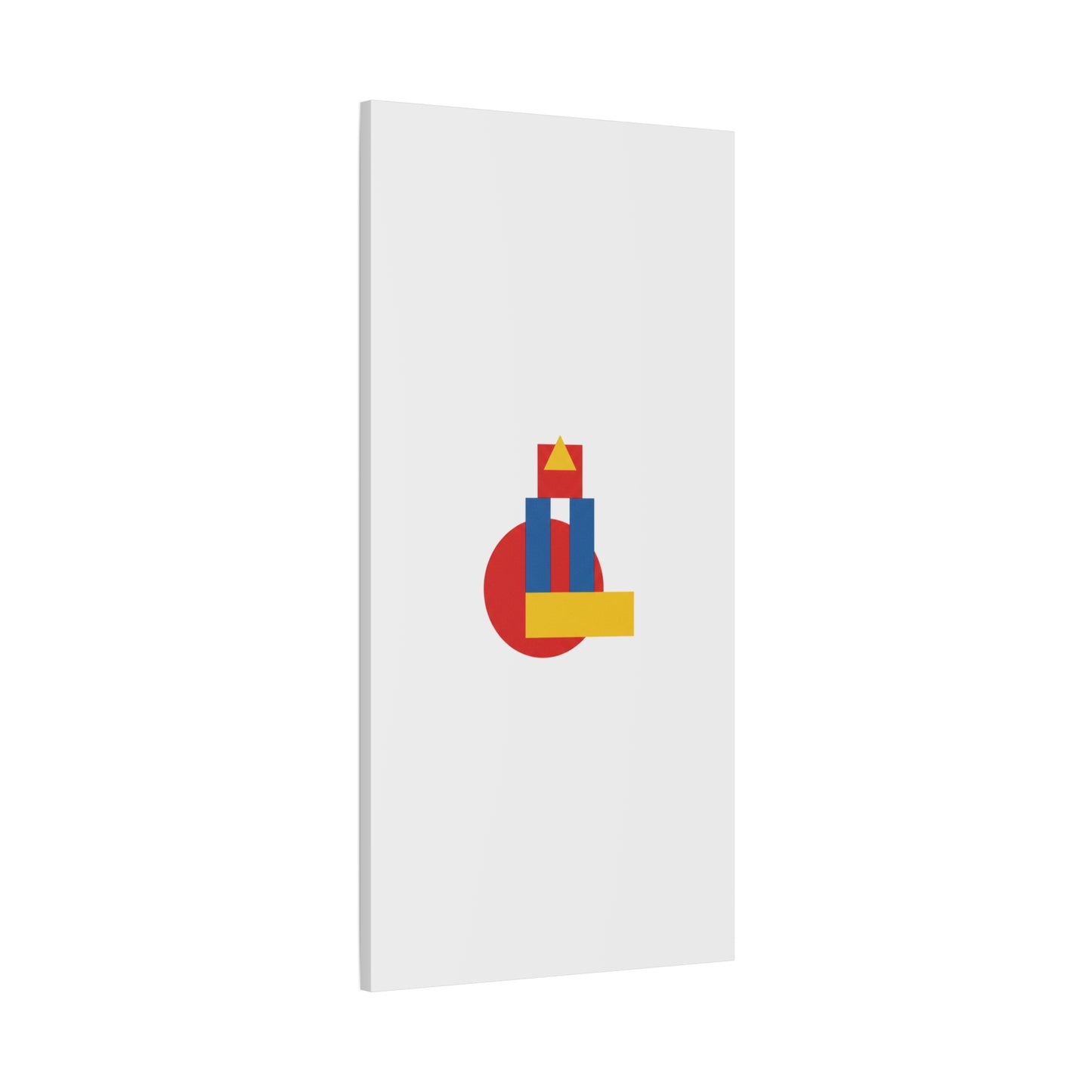 Abstract Geometric Shape Canvas Print — Minimalist Primary Color Wall Art
