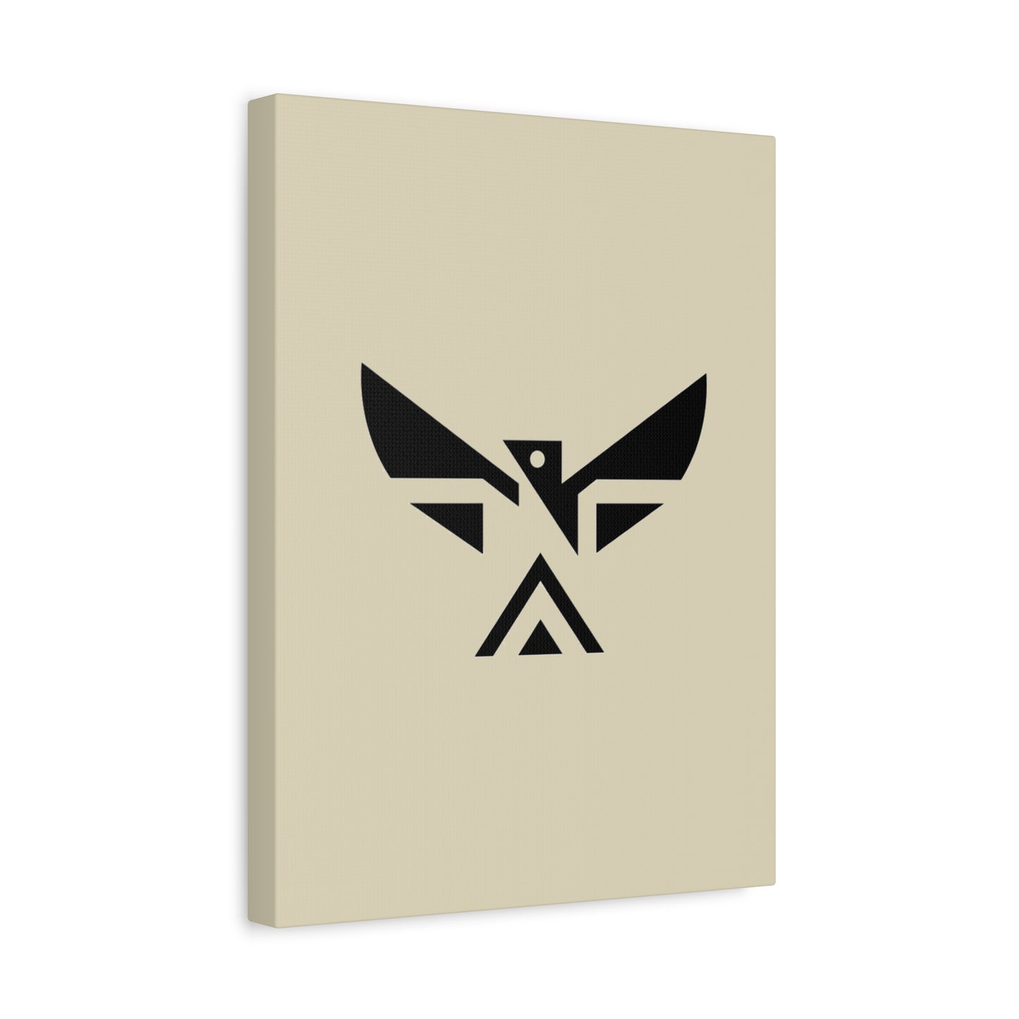 Minimalist Geometric Eagle Canvas Print — Modern Native-Inspired Wall Art