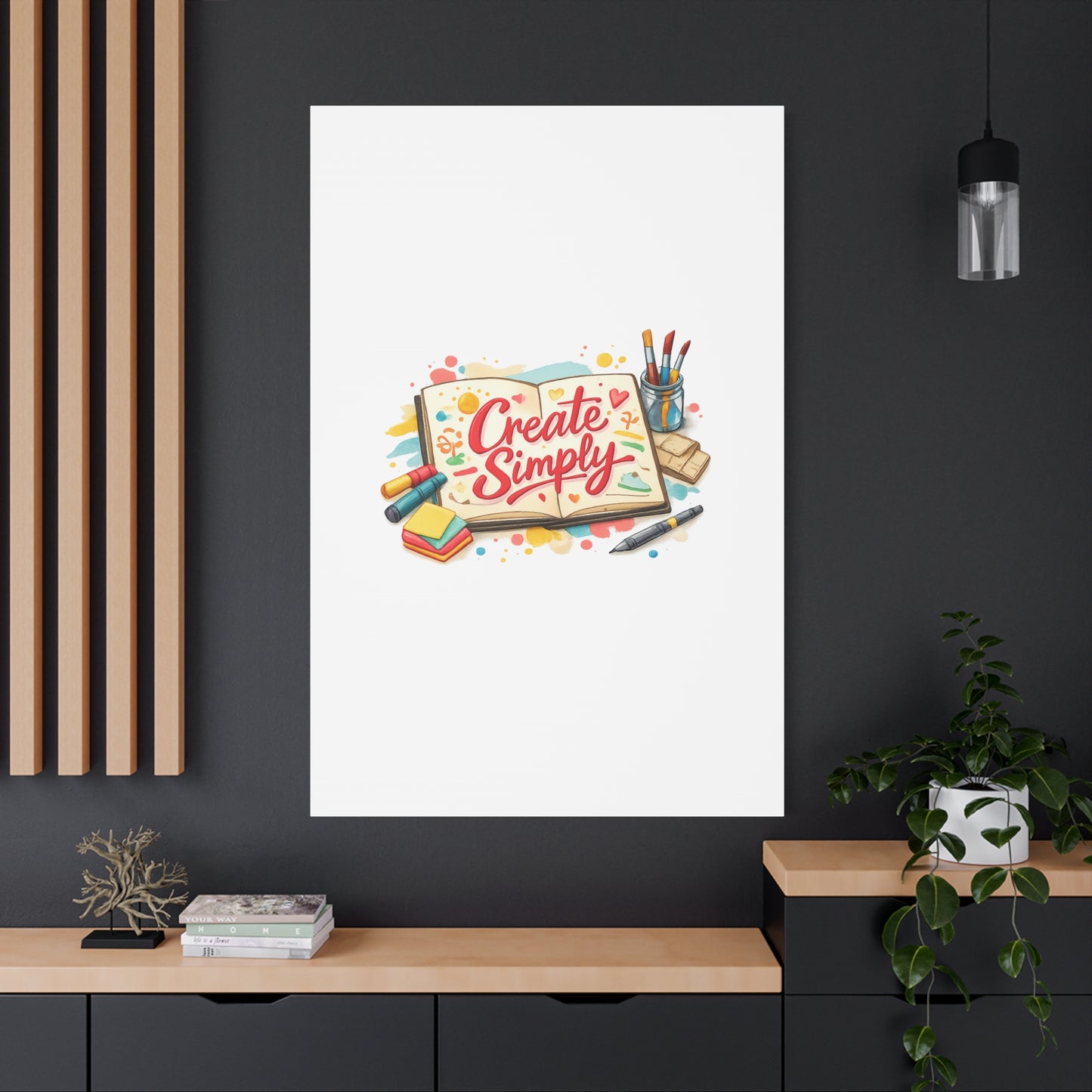 Create Simply Notebook Art Canvas | handmade marker aesthetic, hand-drawn doodle