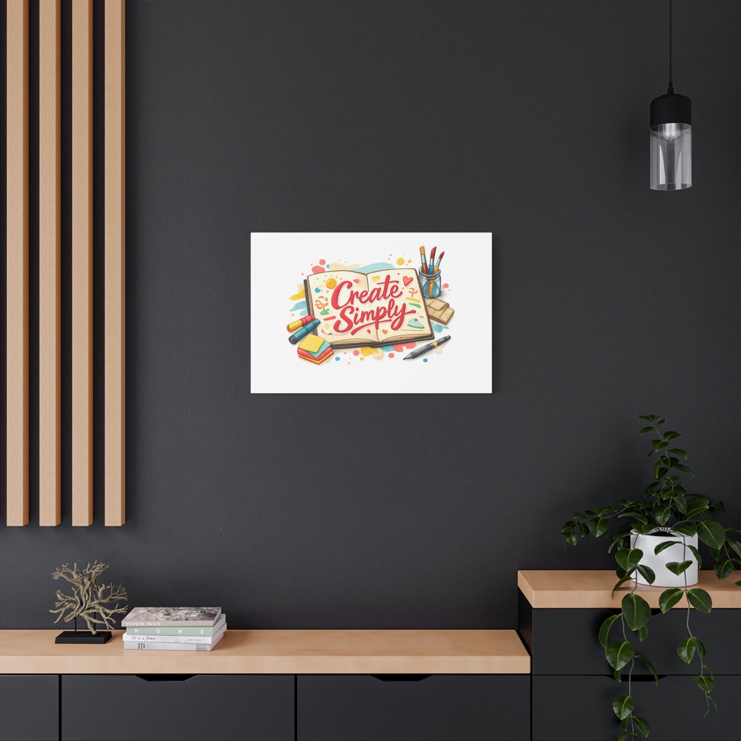 Create Simply Notebook Art Canvas | handmade marker aesthetic, hand-drawn doodle