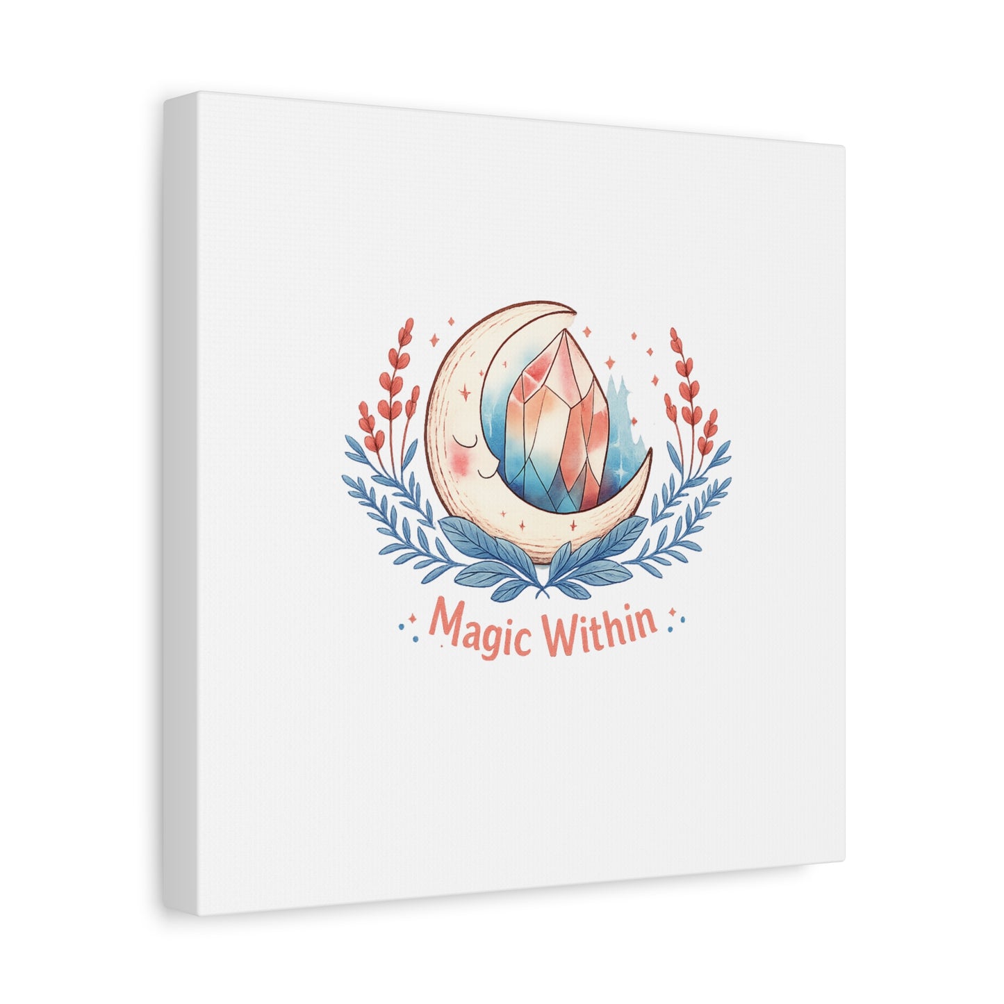 Magic Within Moon Crystal Canvas | witchcore, moon phase, crystals
