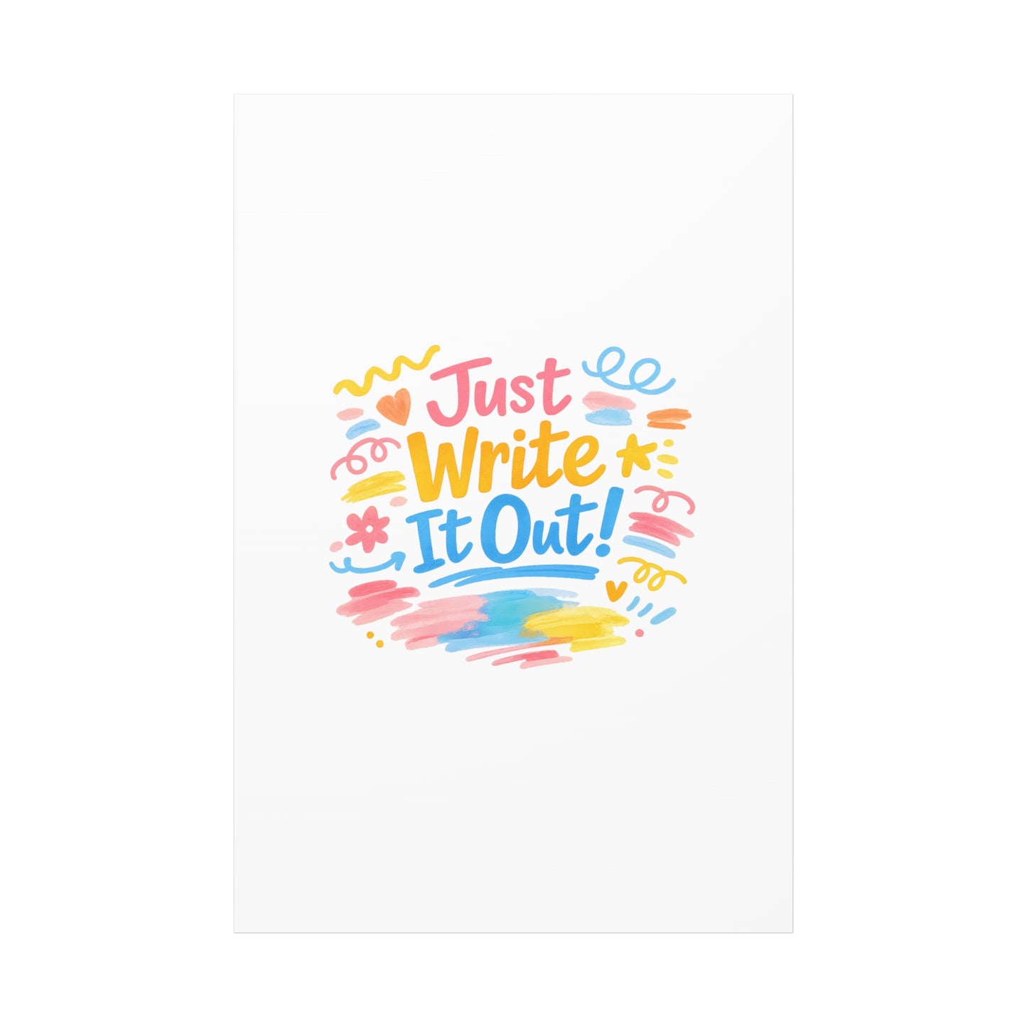 Just Write It Out! Canvas | handmade marker aesthetic, doodle art
