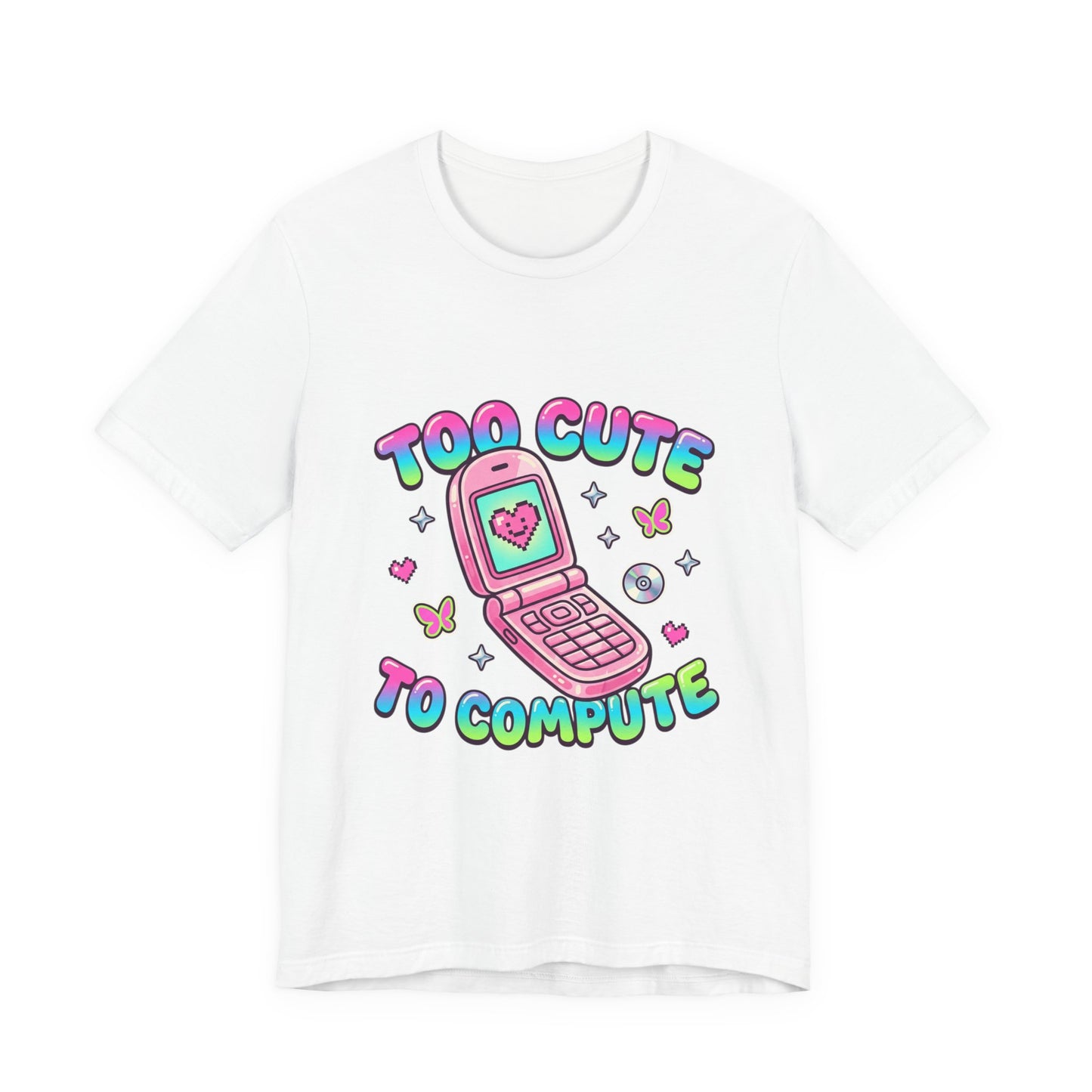 Too Cute To Compute Tee | Y2K shirt, retro internet graphic