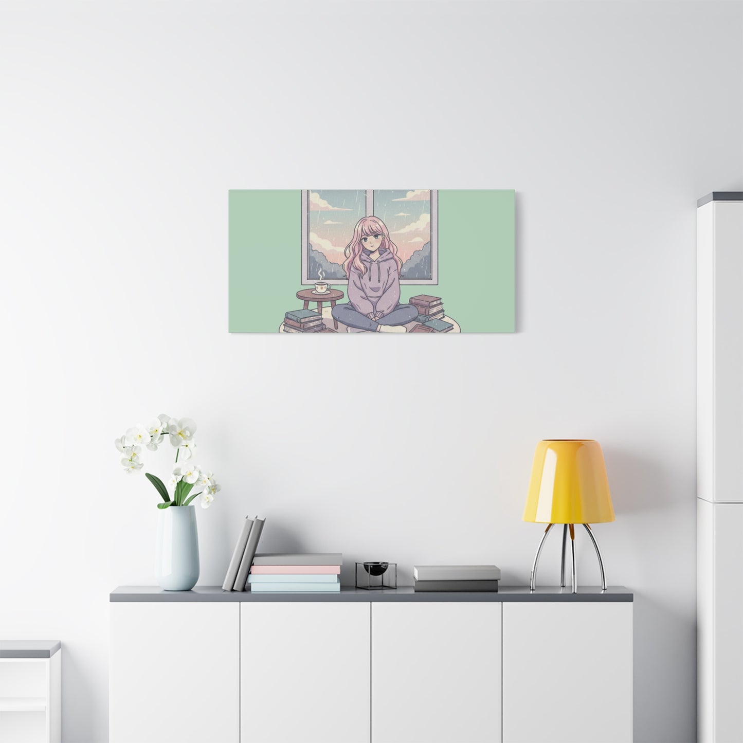 Cozy Girl Reading Wall Art — Matte Stretched Canvas