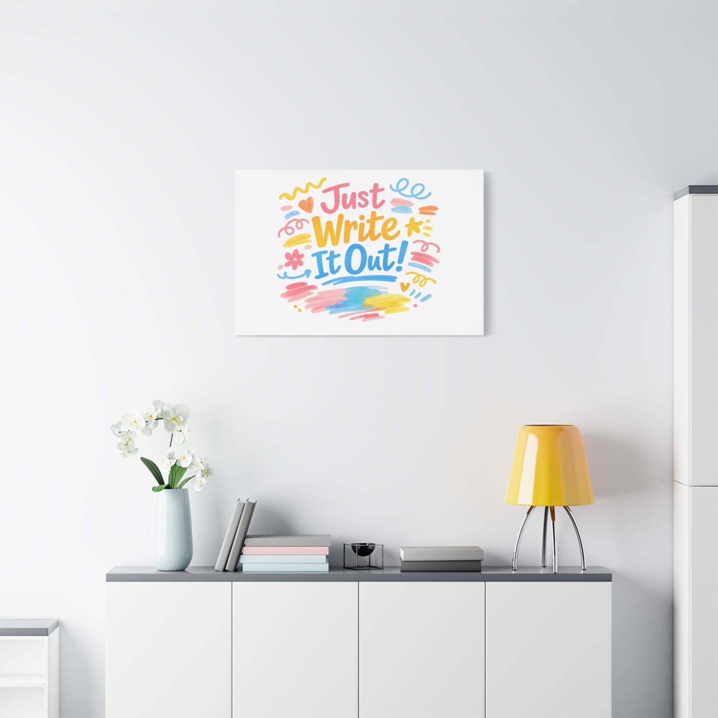 Just Write It Out! Canvas | handmade marker aesthetic, doodle art
