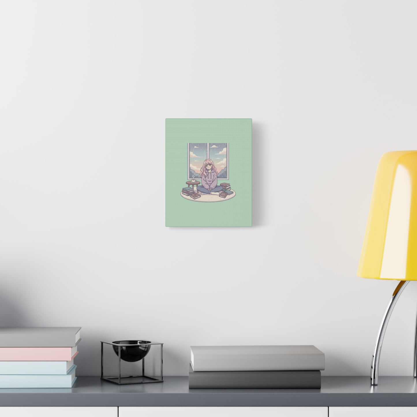 Cozy Girl Reading Wall Art — Matte Stretched Canvas