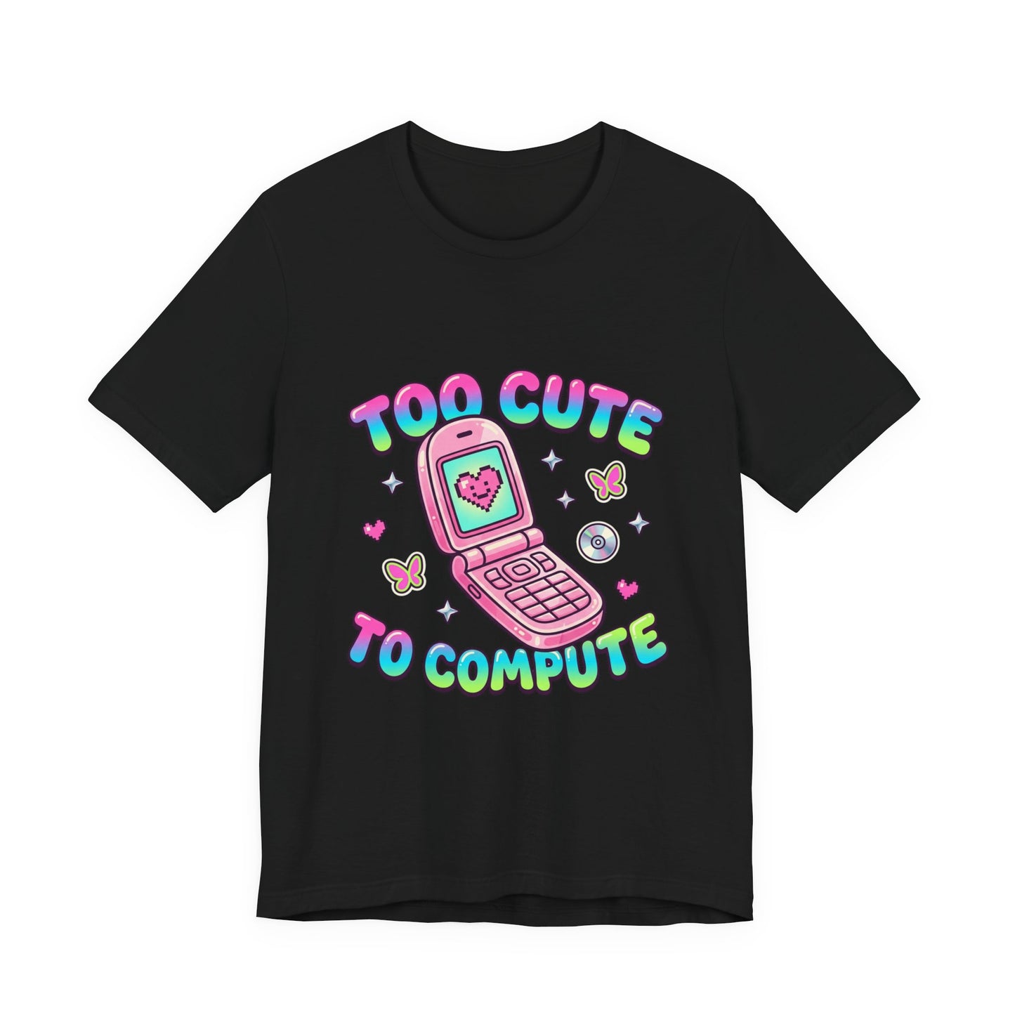 Too Cute To Compute Tee | Y2K shirt, retro internet graphic