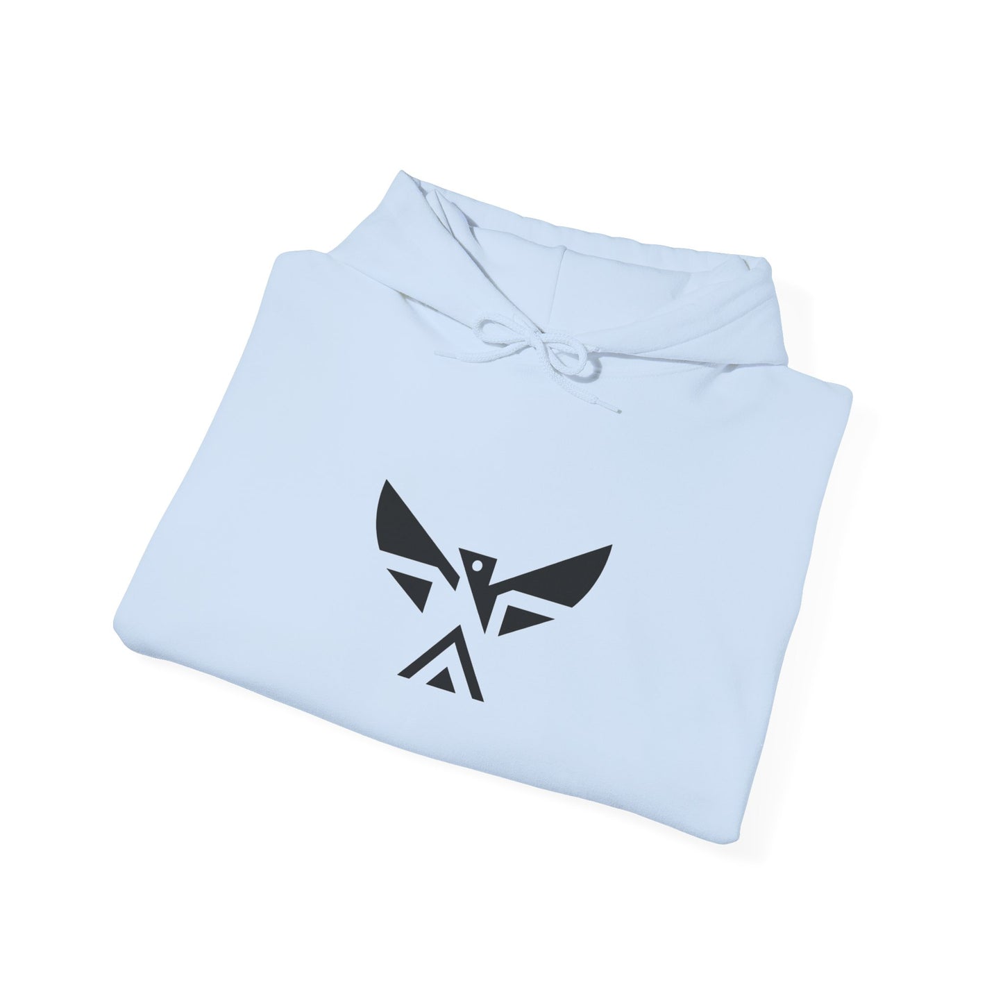Minimal Geometric Eagle Hoodie — Modern Monochrome Logo Sweatshirt