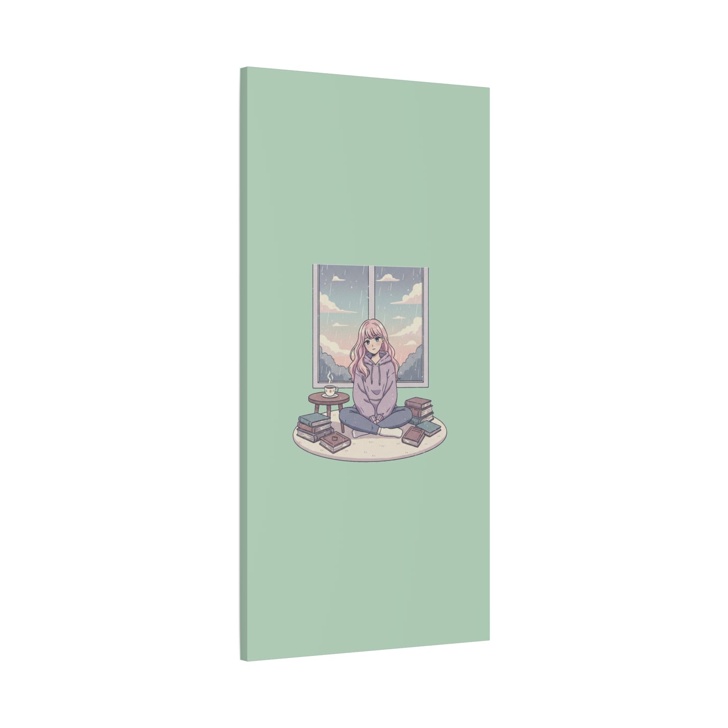 Cozy Girl Reading Wall Art — Matte Stretched Canvas