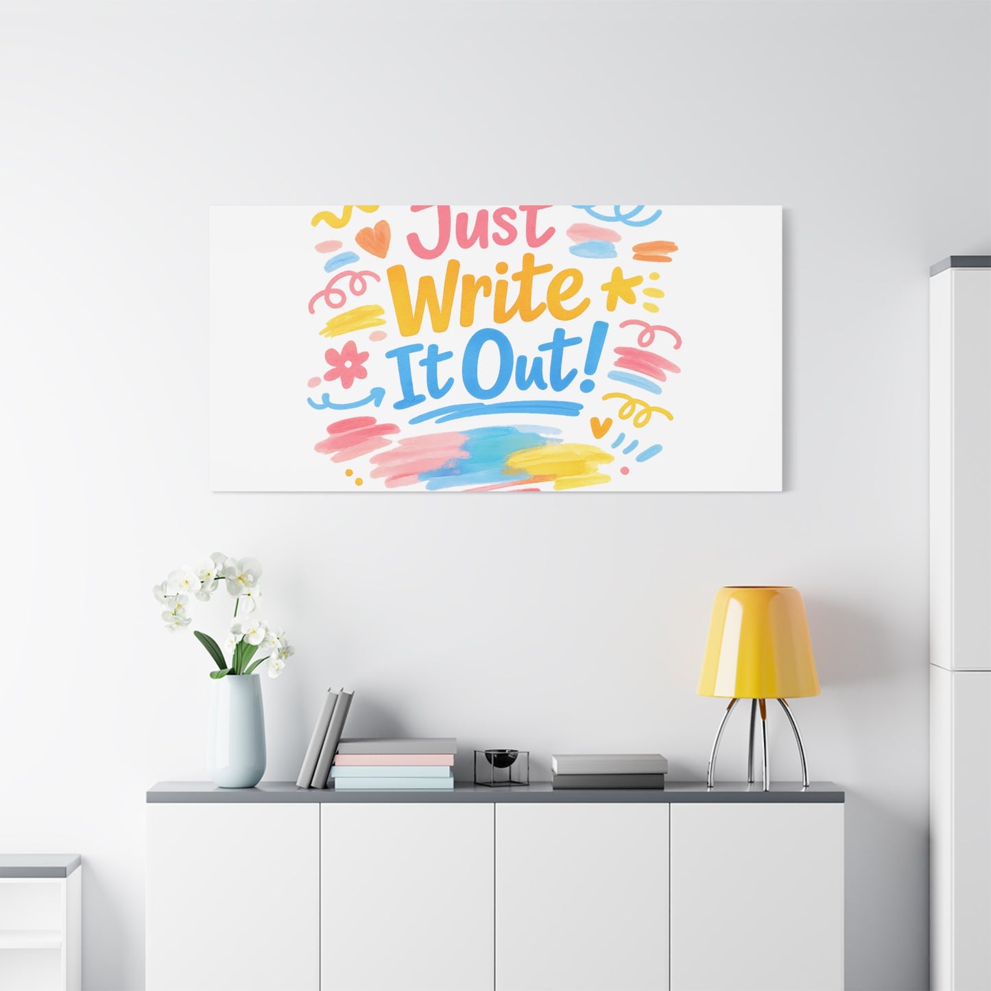 Just Write It Out! Canvas | handmade marker aesthetic, doodle art