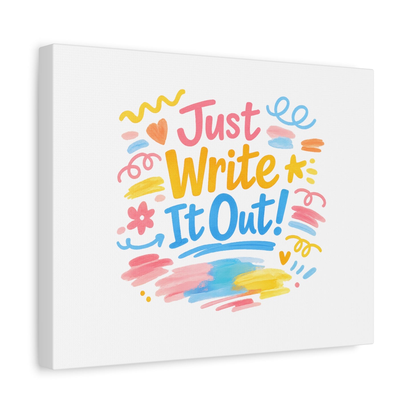 Just Write It Out! Canvas | handmade marker aesthetic, doodle art