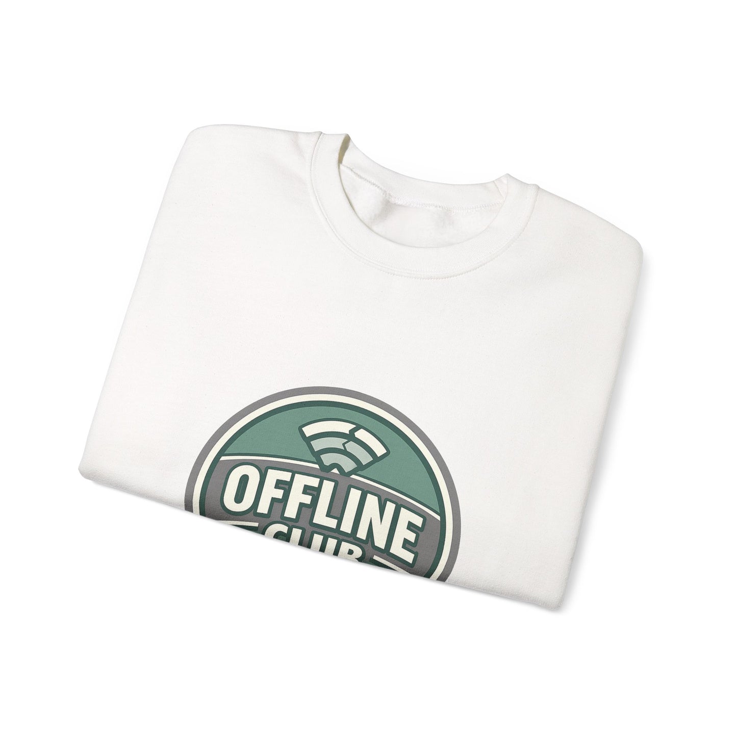 Offline Club Badge Crewneck Sweatshirt | digital detox, log off