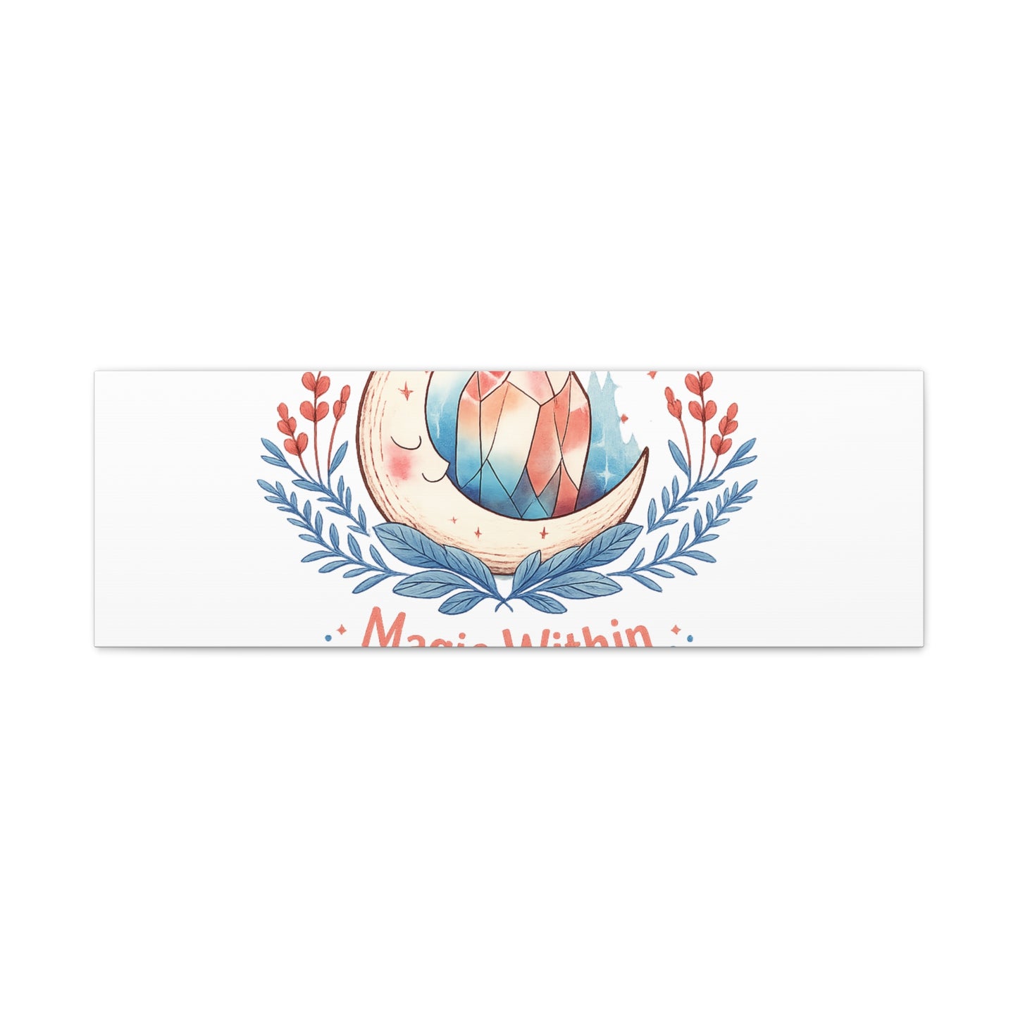 Magic Within Moon Crystal Canvas | witchcore, moon phase, crystals