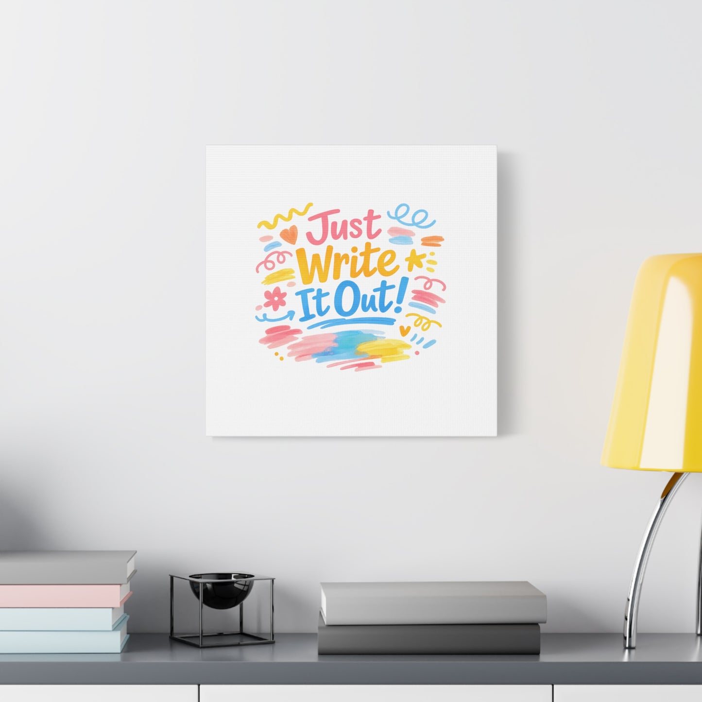Just Write It Out! Canvas | handmade marker aesthetic, doodle art