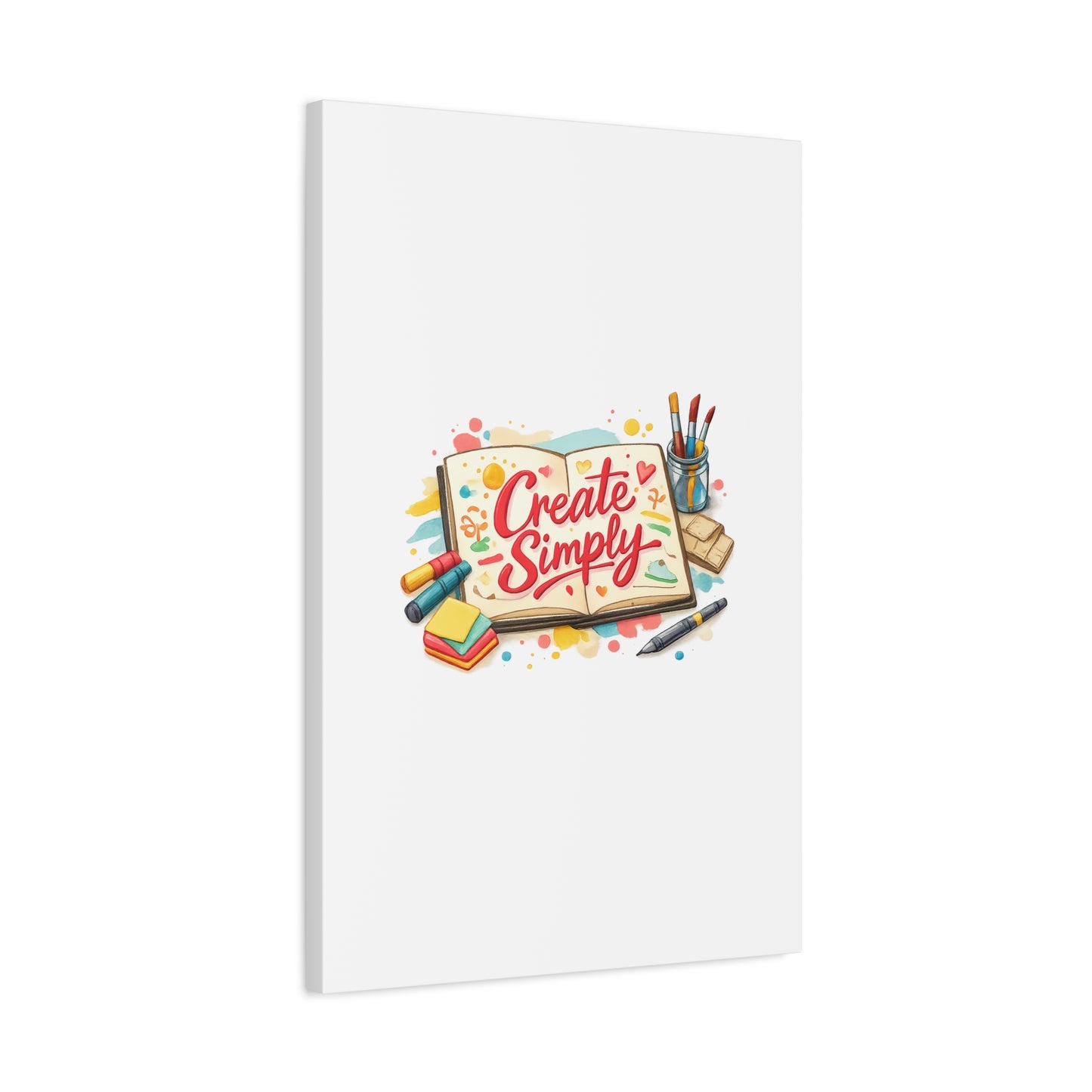 Create Simply Notebook Art Canvas | handmade marker aesthetic, hand-drawn doodle