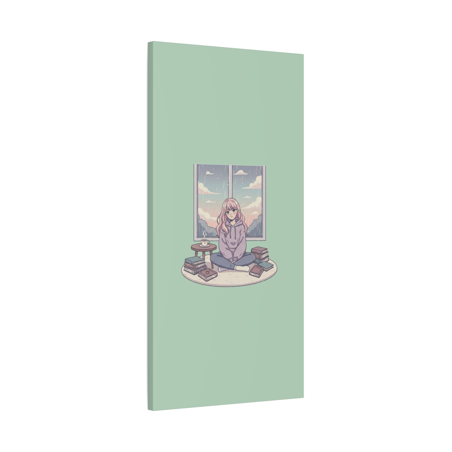 Cozy Girl Reading Wall Art — Matte Stretched Canvas