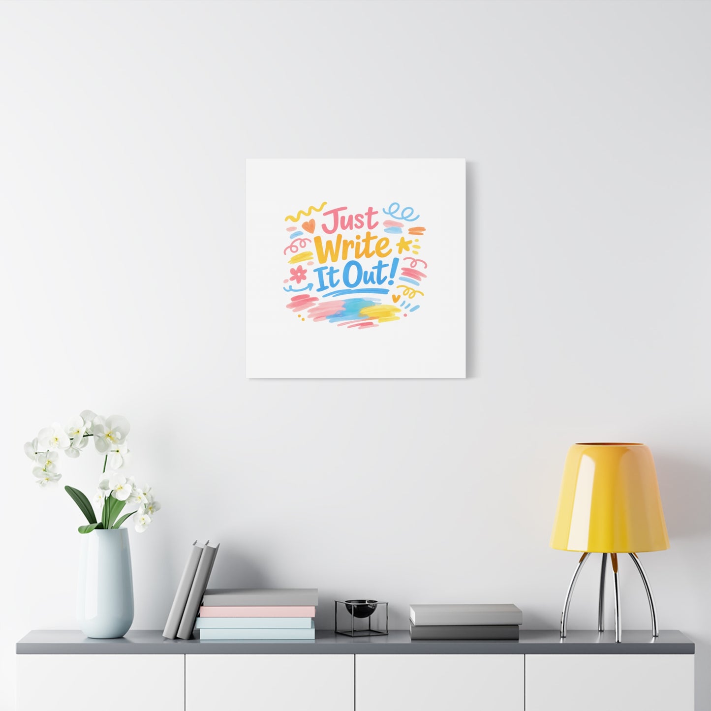 Just Write It Out! Canvas | handmade marker aesthetic, doodle art