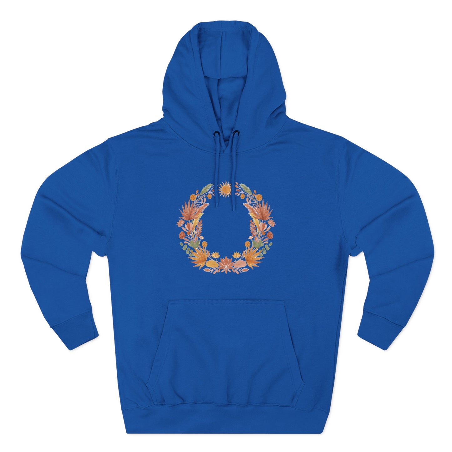 Floral Wreath Hoodie — Autumn Botanical Pullover