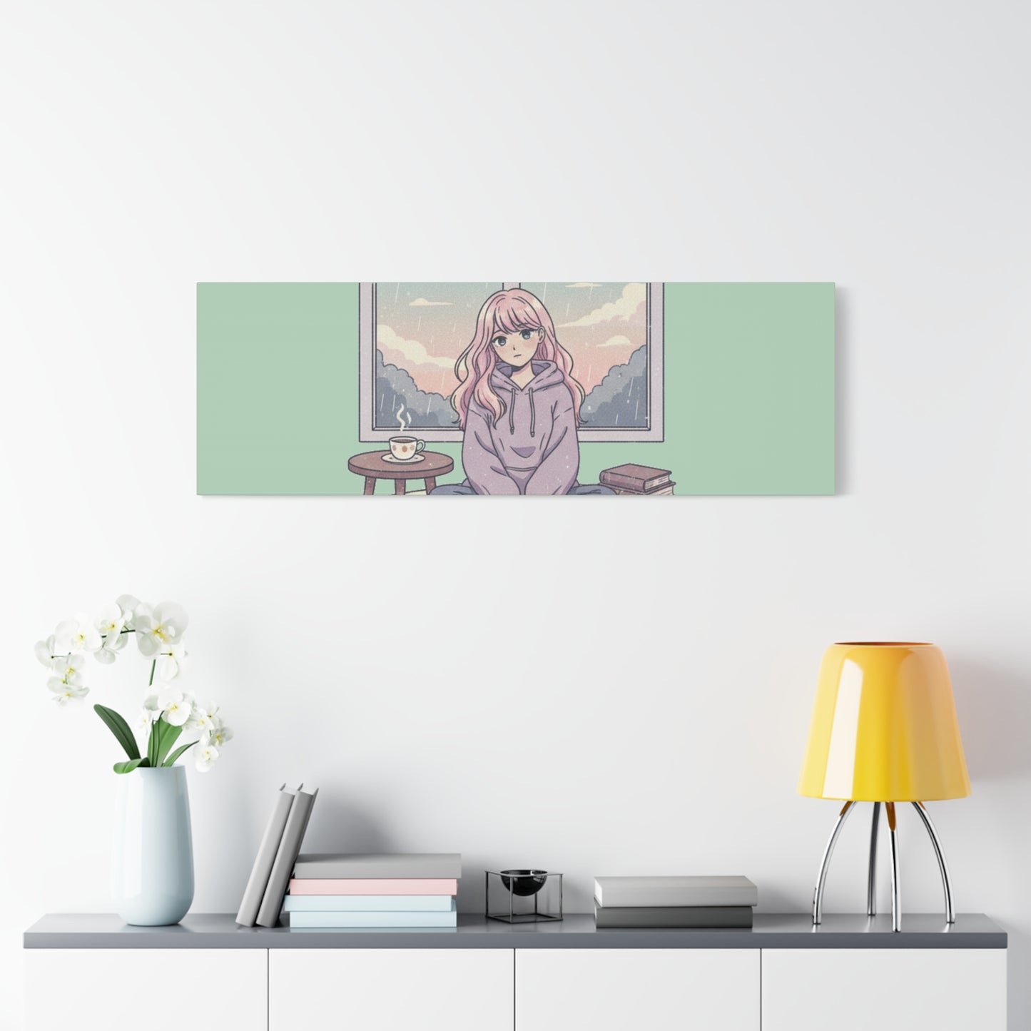 Cozy Girl Reading Wall Art — Matte Stretched Canvas