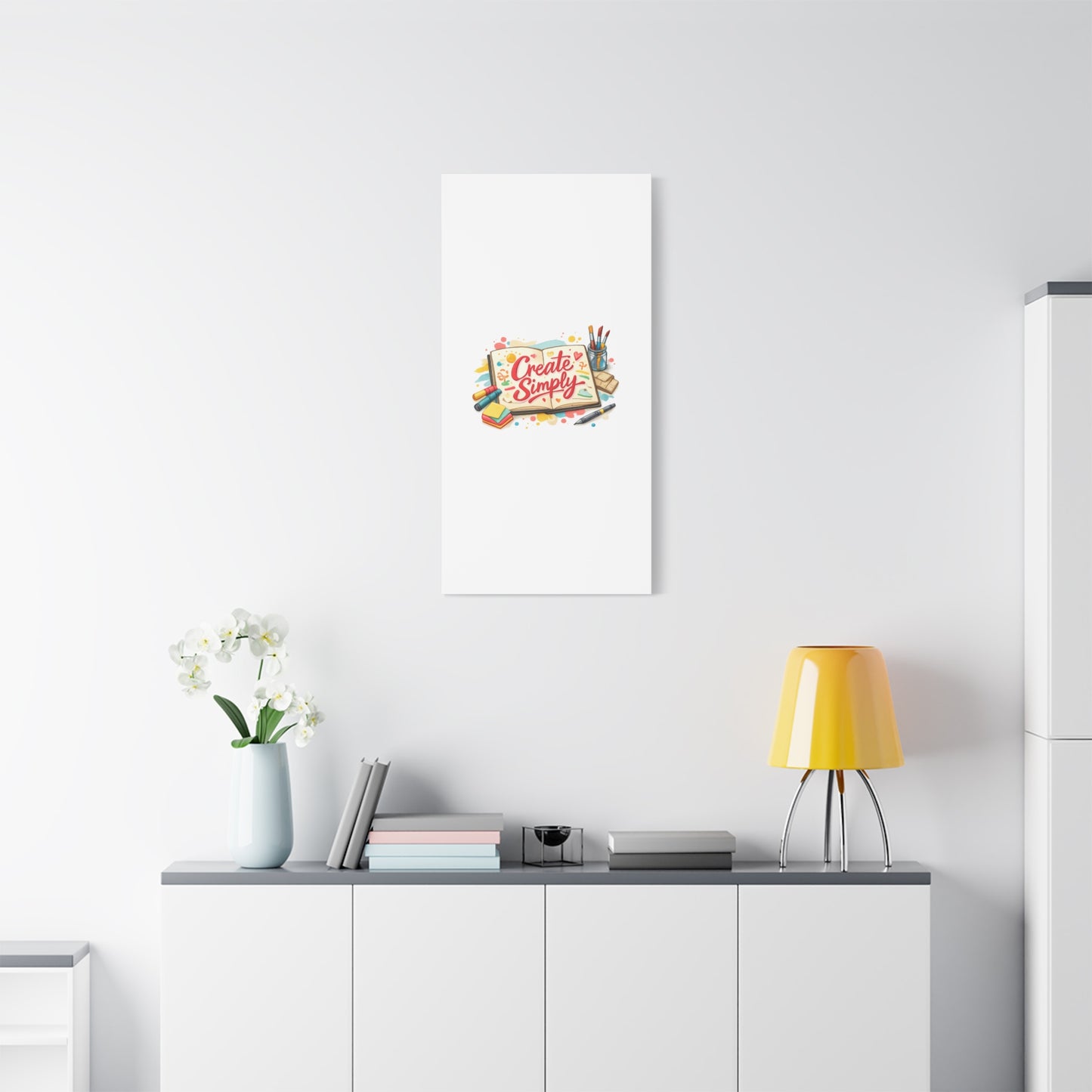 Create Simply Notebook Art Canvas | handmade marker aesthetic, hand-drawn doodle