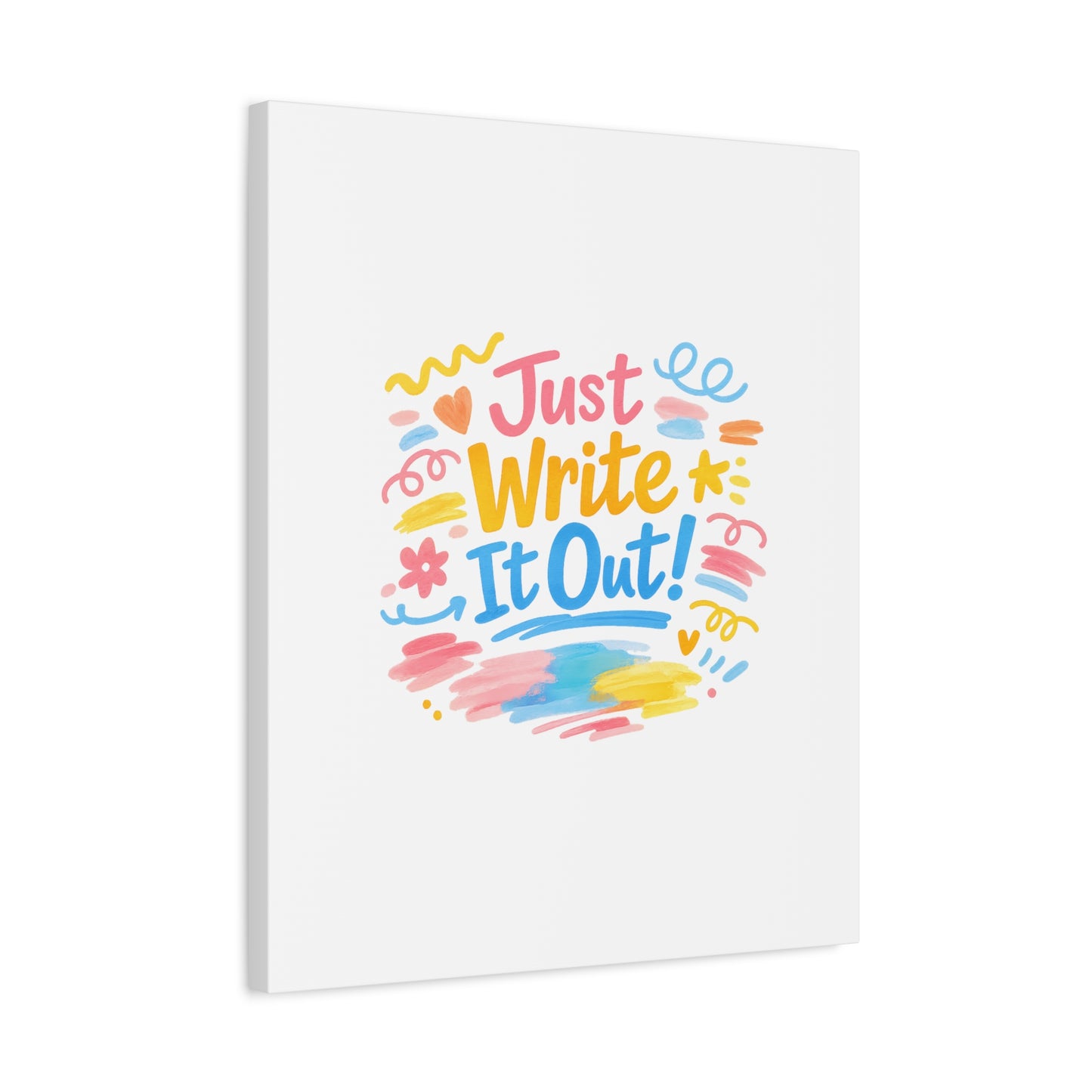 Just Write It Out! Canvas | handmade marker aesthetic, doodle art