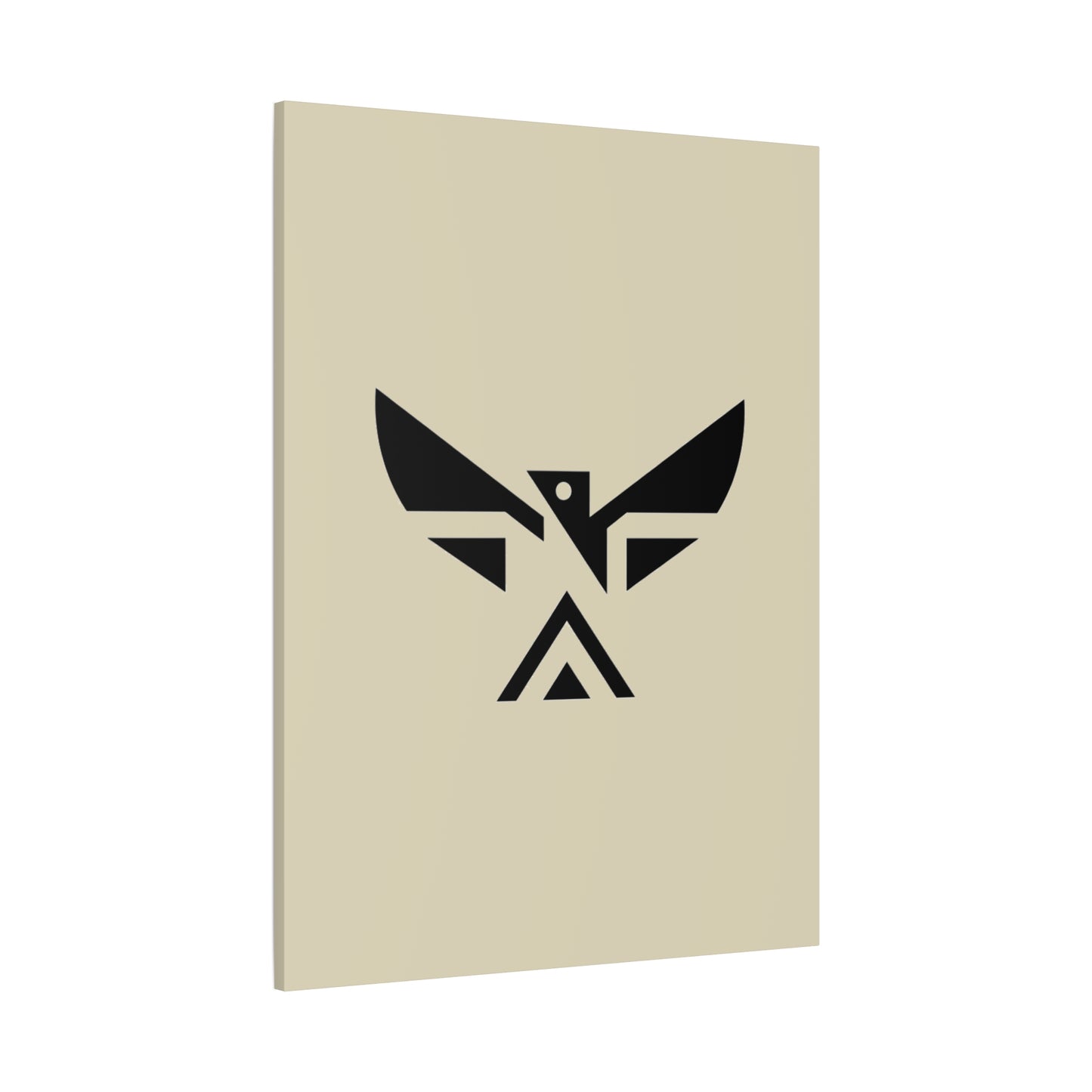 Minimalist Geometric Eagle Canvas Print — Modern Native-Inspired Wall Art