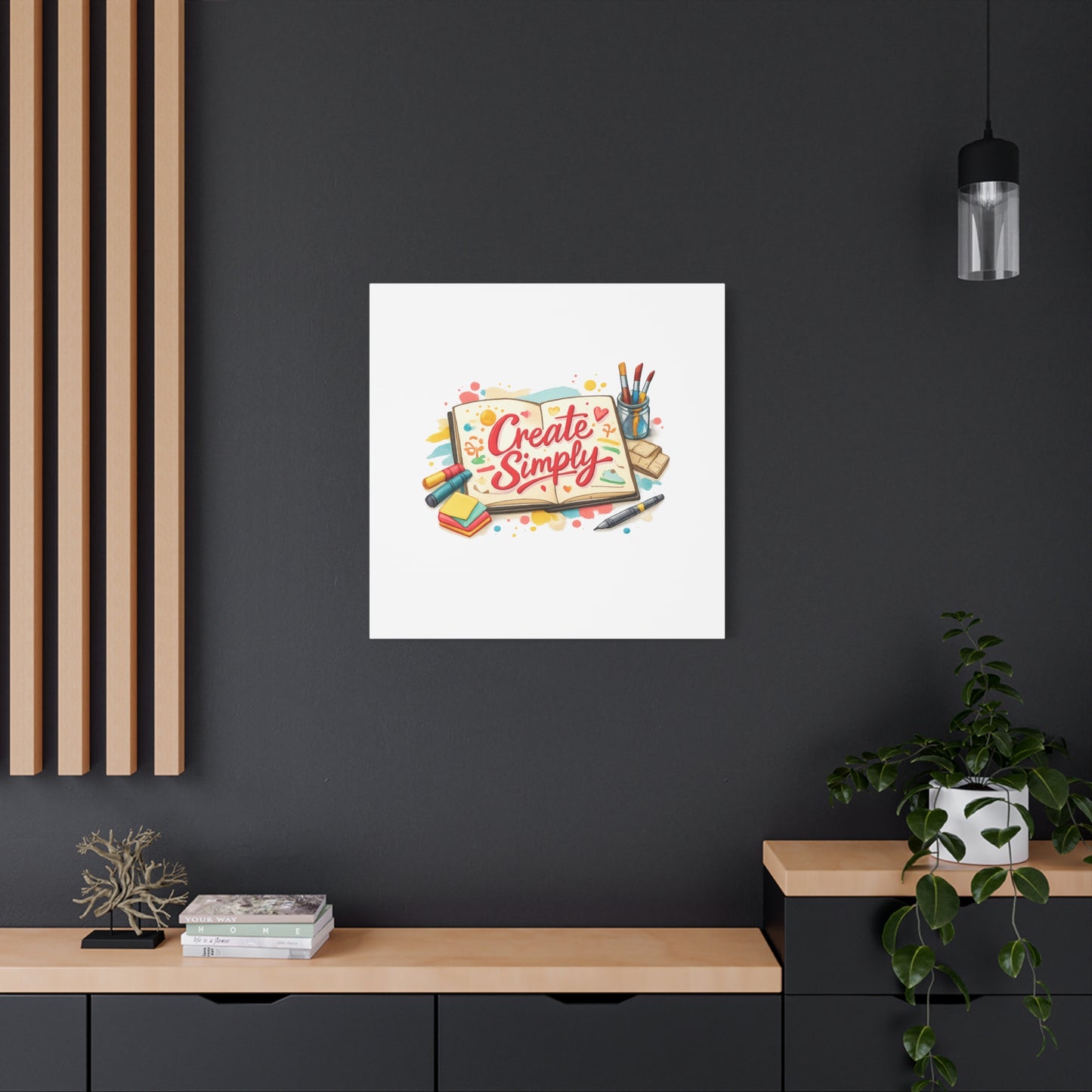 Create Simply Notebook Art Canvas | handmade marker aesthetic, hand-drawn doodle