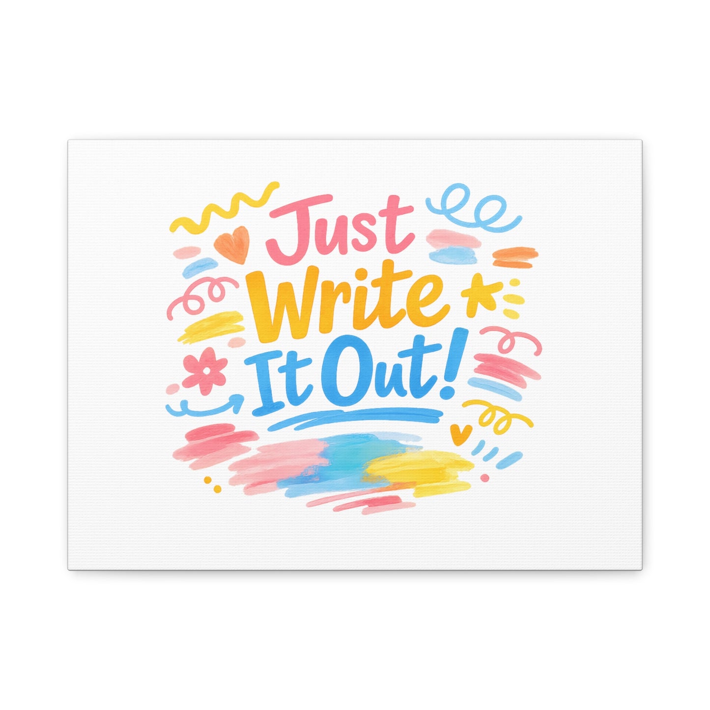 Just Write It Out! Canvas | handmade marker aesthetic, doodle art