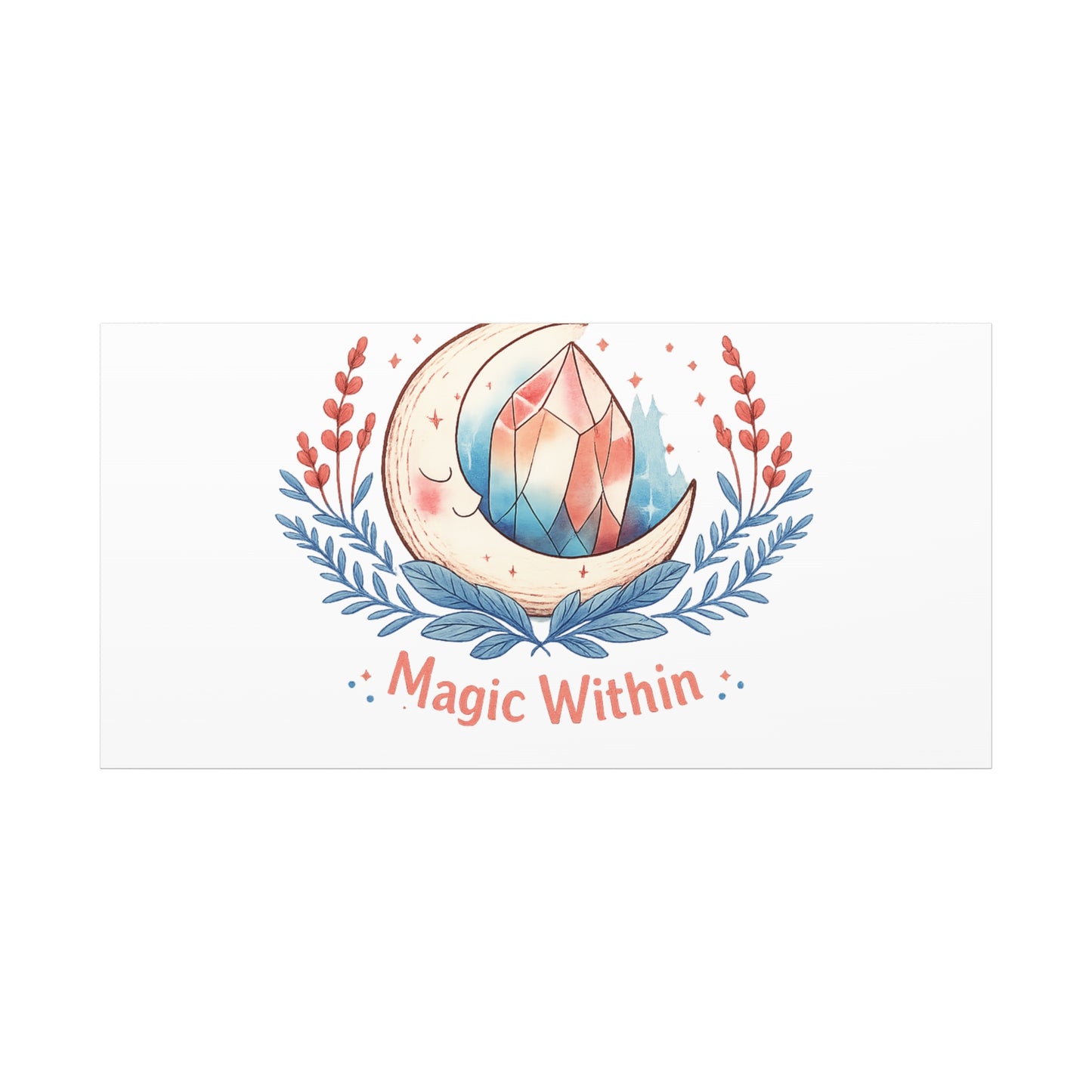 Magic Within Moon Crystal Canvas | witchcore, moon phase, crystals