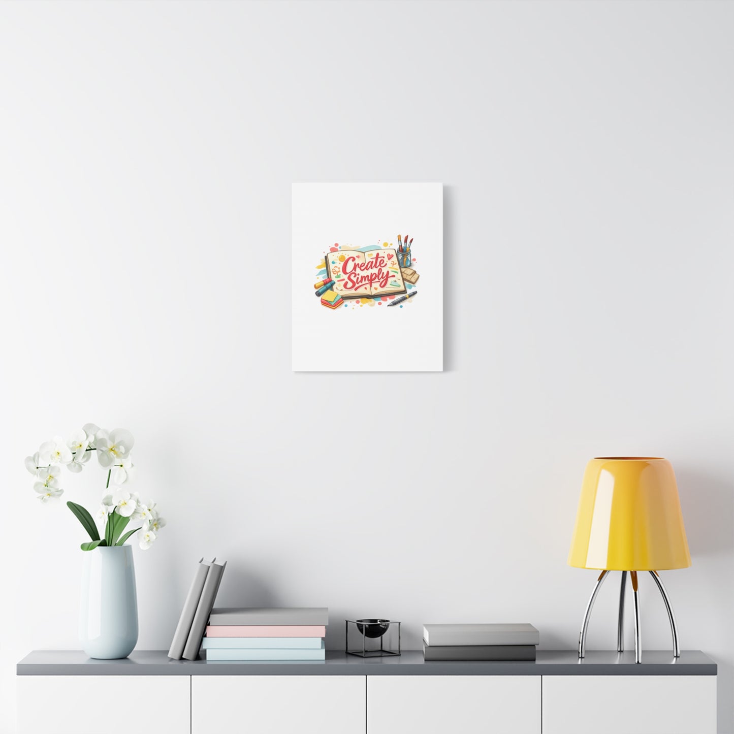 Create Simply Notebook Art Canvas | handmade marker aesthetic, hand-drawn doodle