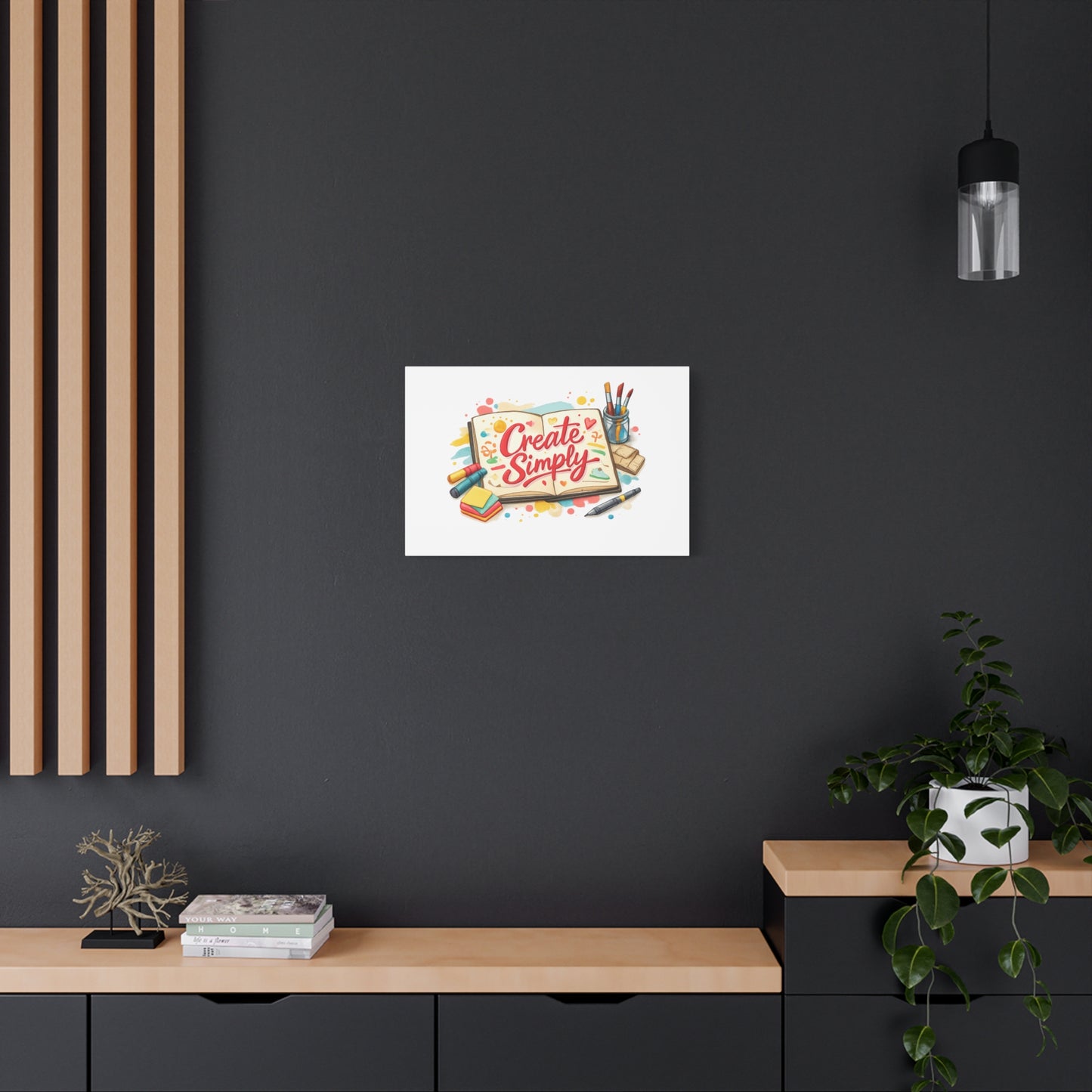 Create Simply Notebook Art Canvas | handmade marker aesthetic, hand-drawn doodle
