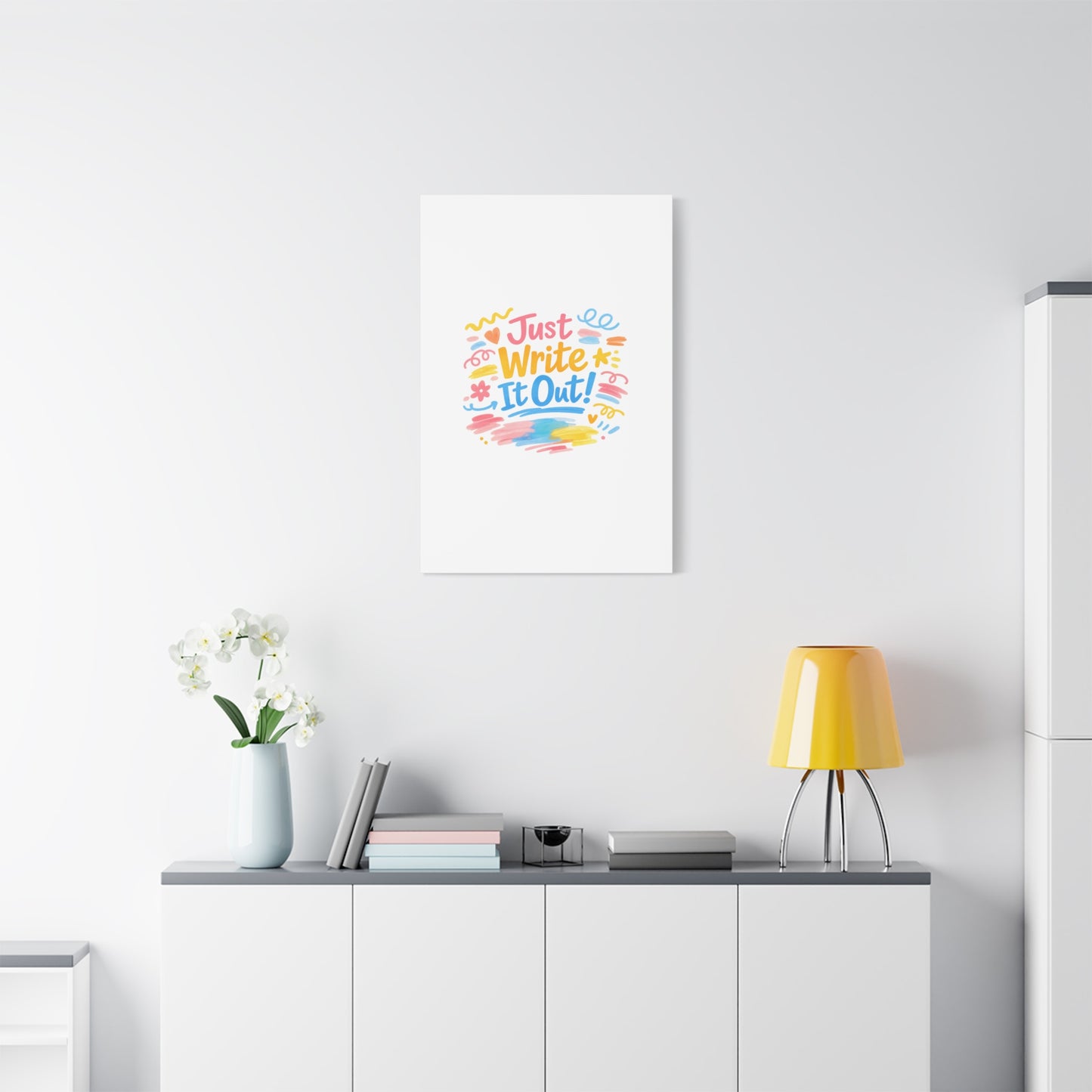 Just Write It Out! Canvas | handmade marker aesthetic, doodle art