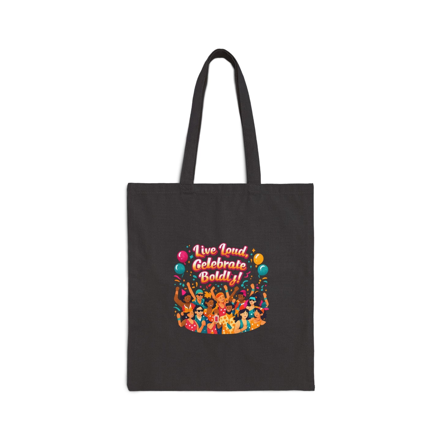 Celebratory Carnival Confetti Design Tote | color‑blocked neon fiesta